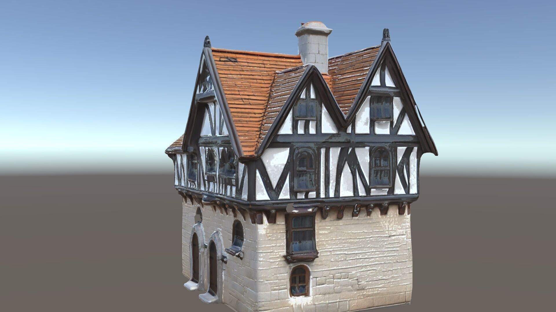 Tudor House Architectural Model Pack Low-poly 3D model_27