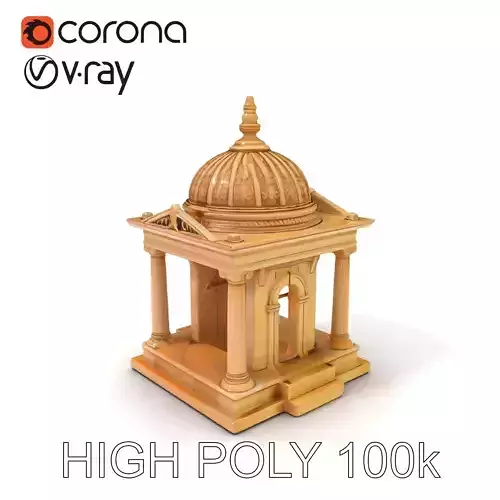 Classical Stone Pavilion Model Pack