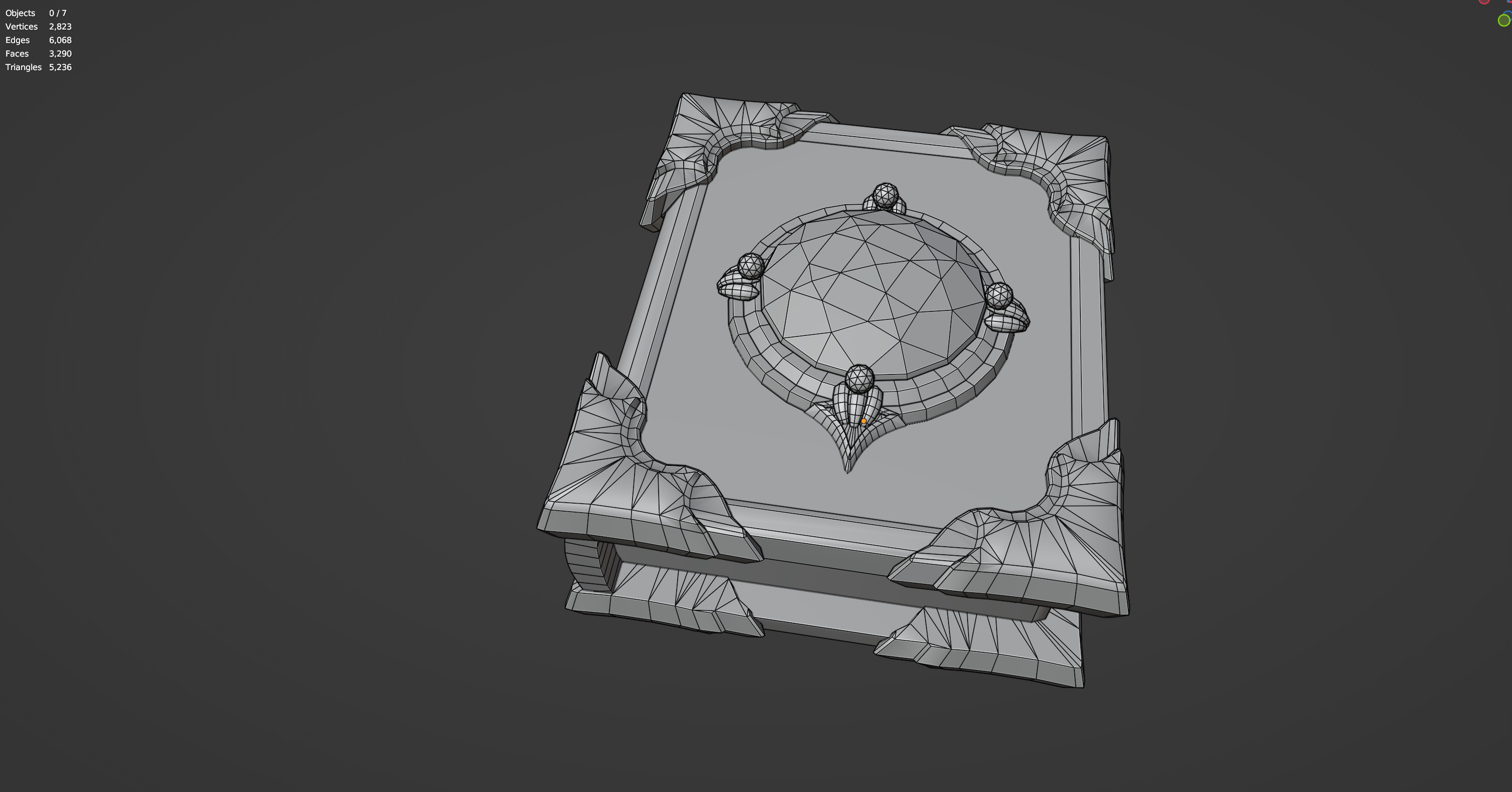 Lowpoly Stylized Ice Magic Spellbook Animated and GameReady Low-poly 3D model_8