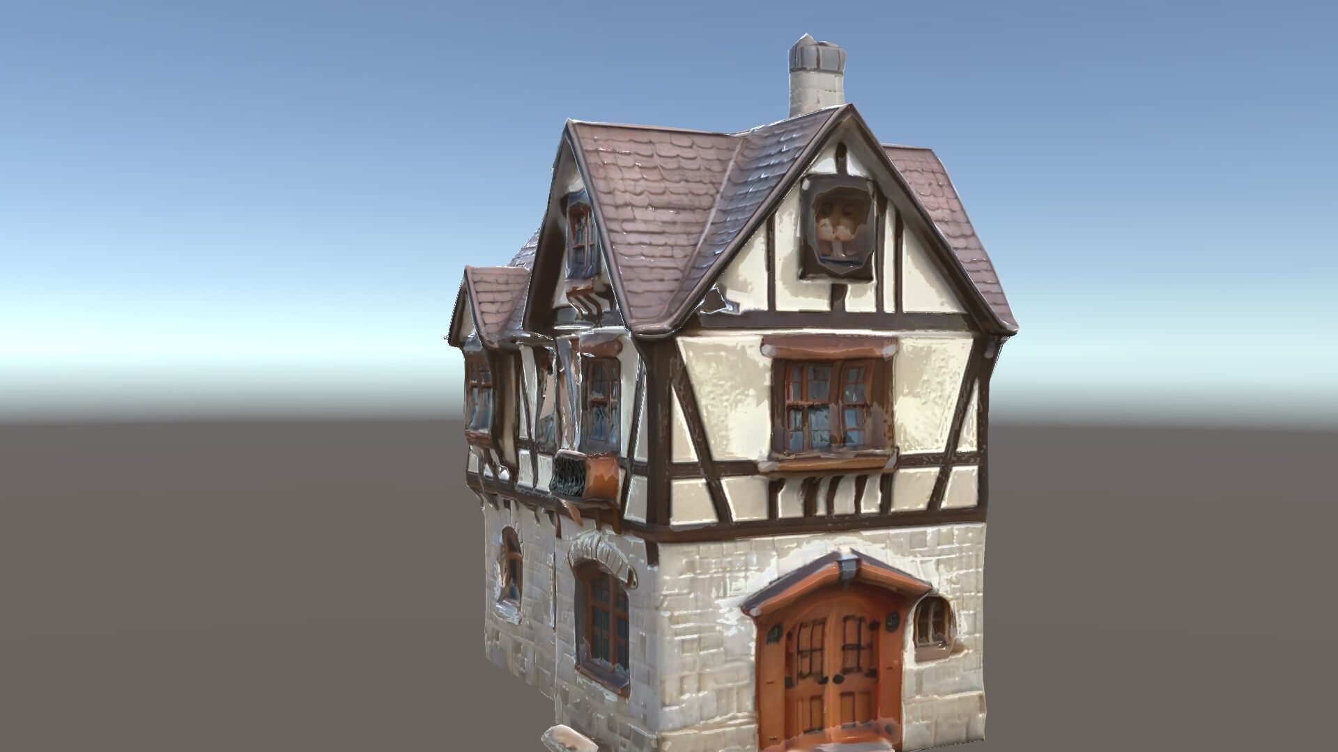 Vintage Tudor House D Model Pack Low-poly 3D model_18