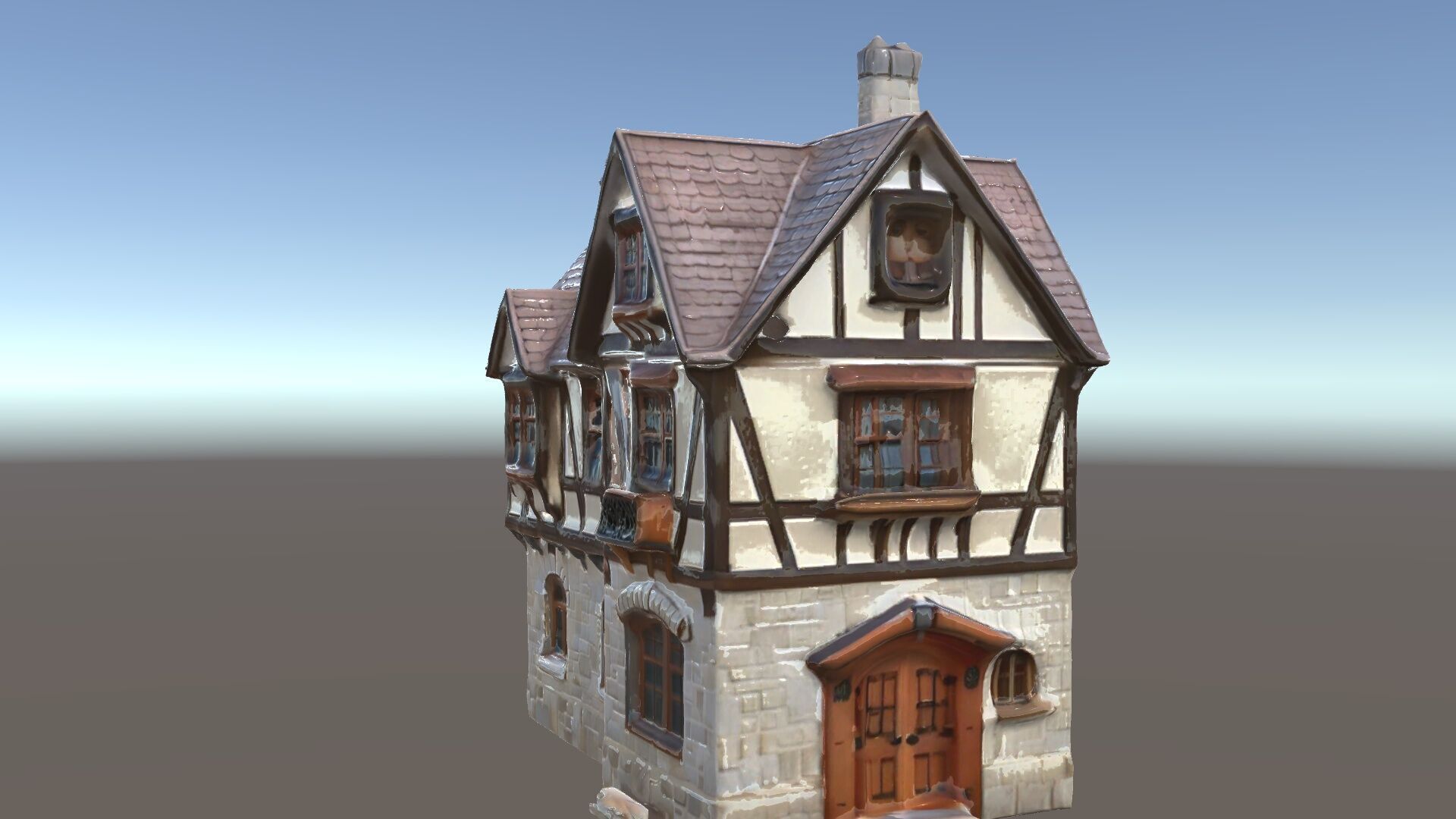 Vintage Tudor House D Model Pack Low-poly 3D model_5
