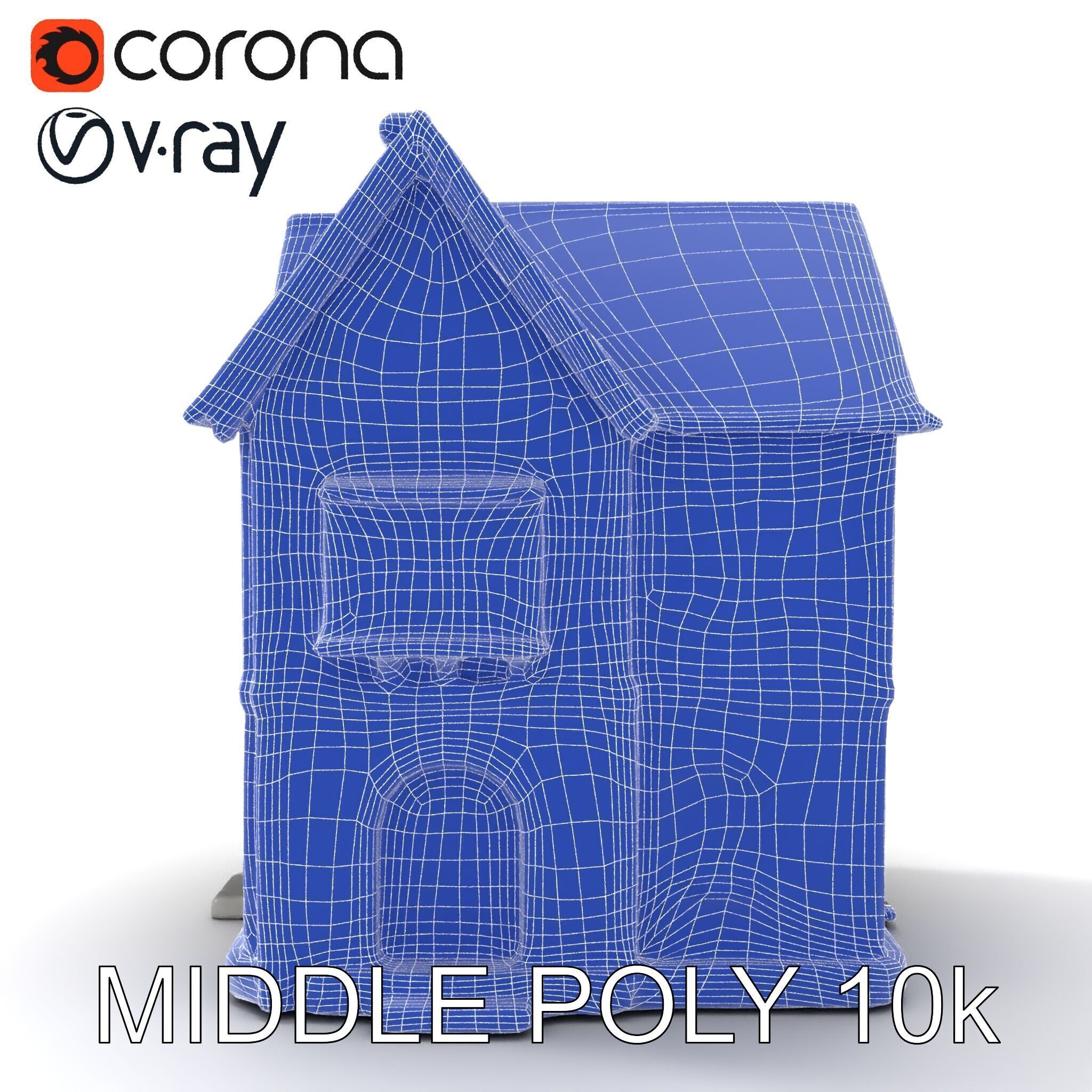 Medieval HalfTimbered House Model Pack for Realistic Rendering Low-poly 3D model_28