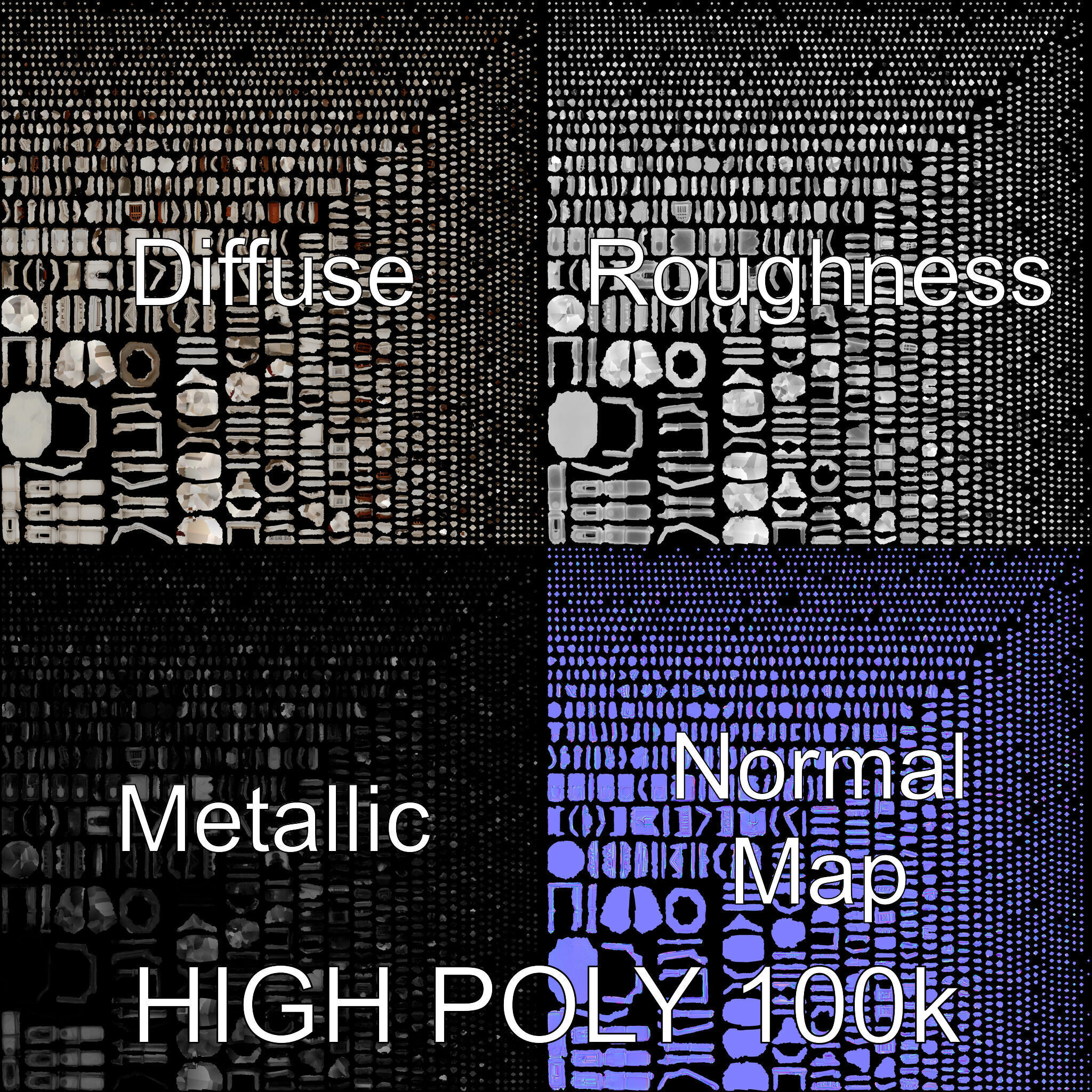 Ornate Architectural Tower Model Pack Low-poly 3D model_2