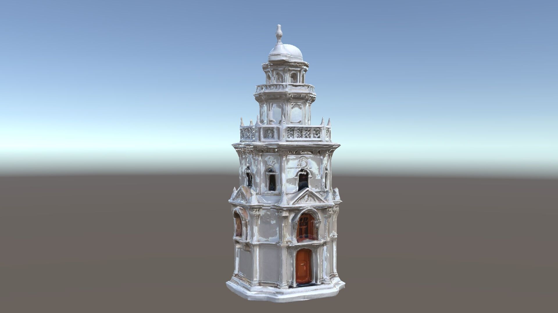 Ornate Architectural Tower Model Pack Low-poly 3D model_5