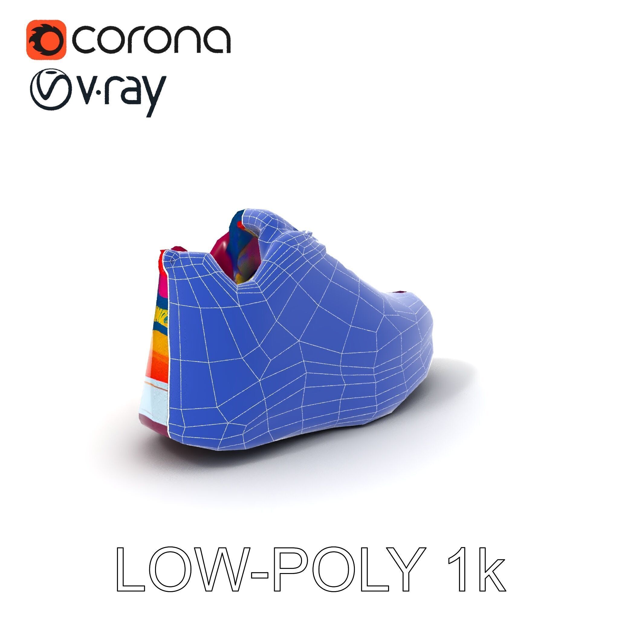Vibrant Sneaker D Model Pack Low-poly 3D model_23
