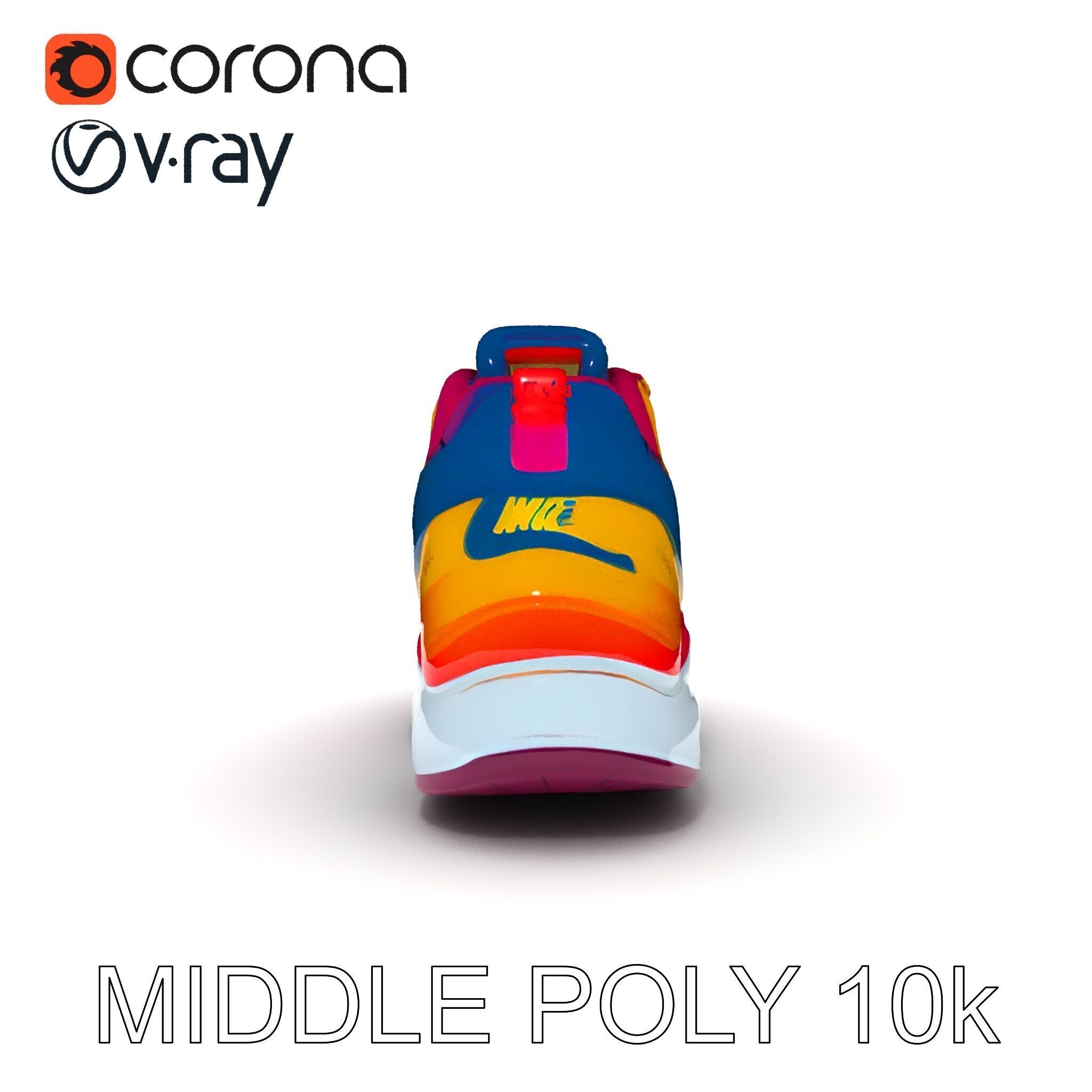 Vibrant Sneaker D Model Pack Low-poly 3D model_22