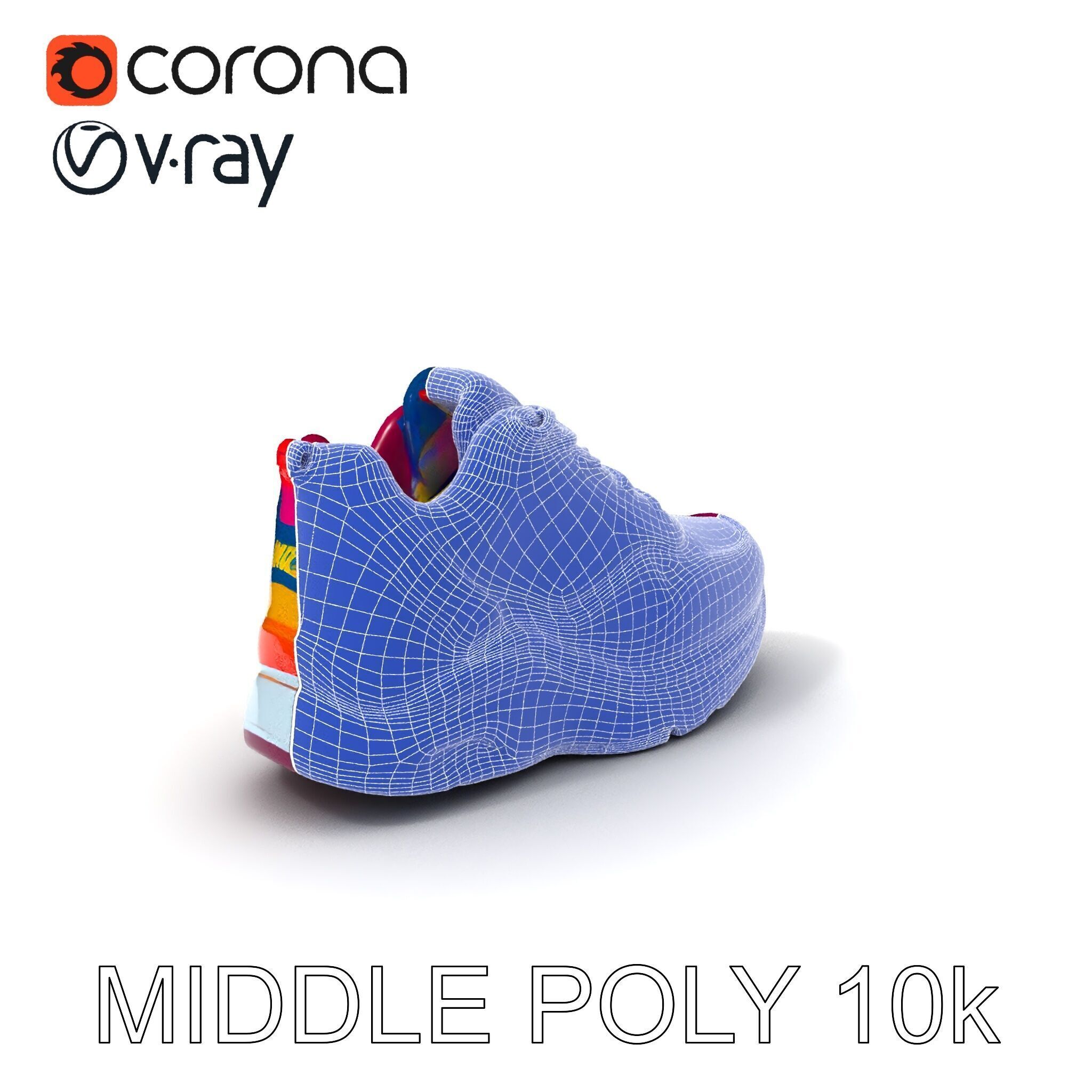 Vibrant Sneaker D Model Pack Low-poly 3D model_20