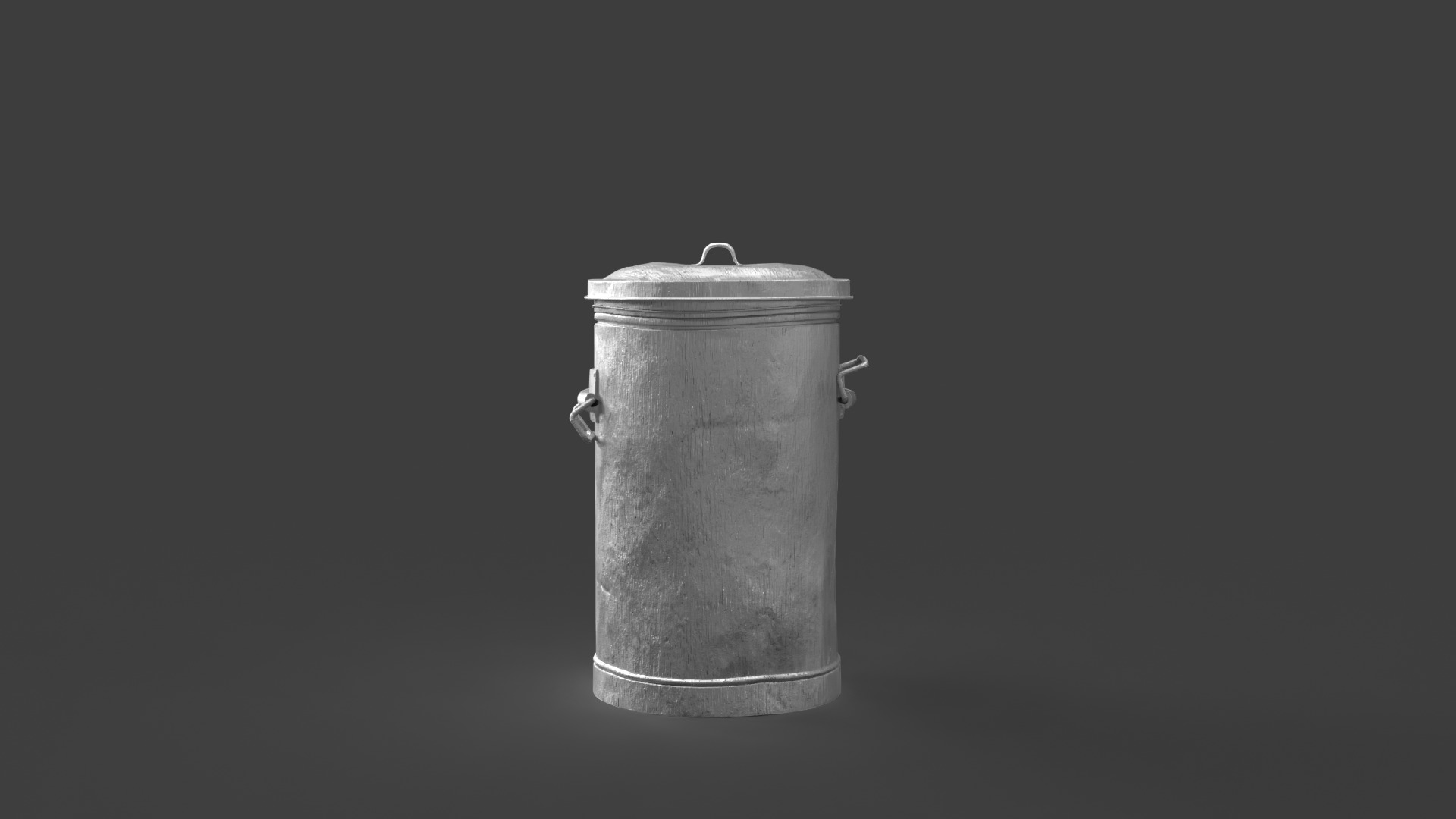 Realistic Trash Can Low-poly 3D model_6