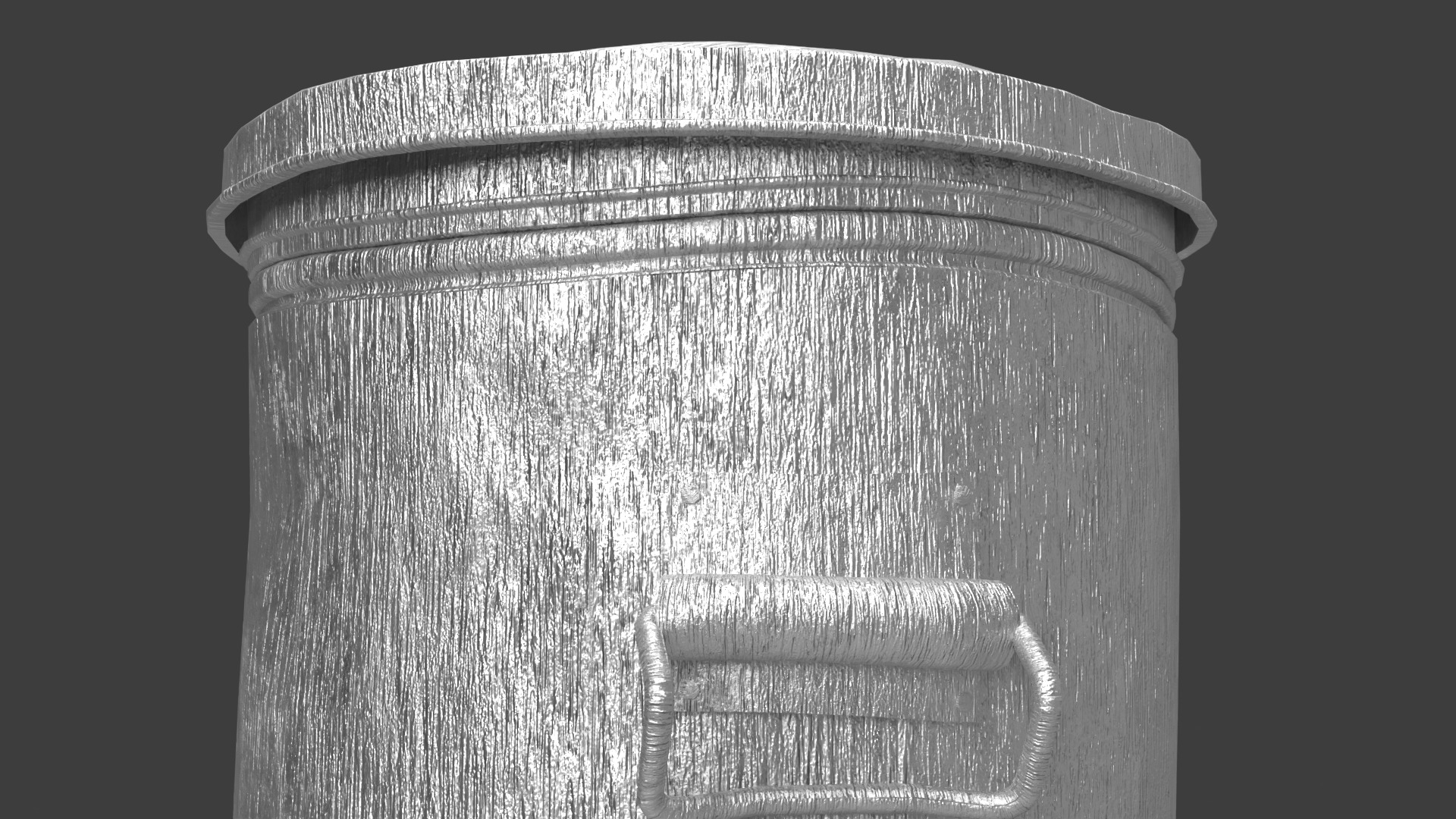 Realistic Trash Can Low-poly 3D model_4
