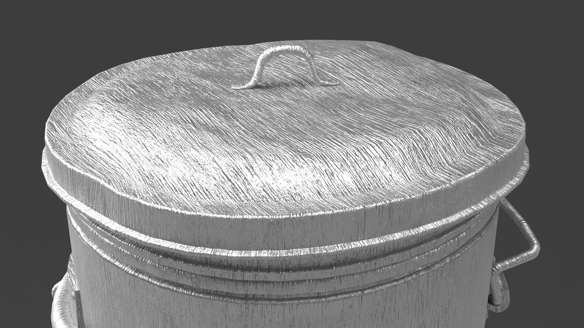 Realistic Trash Can Low-poly 3D model_5