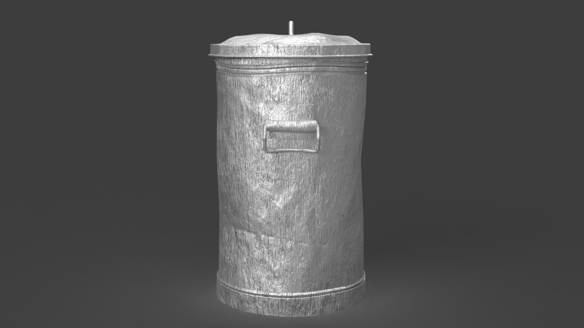 Realistic Trash Can Low-poly 3D model_2