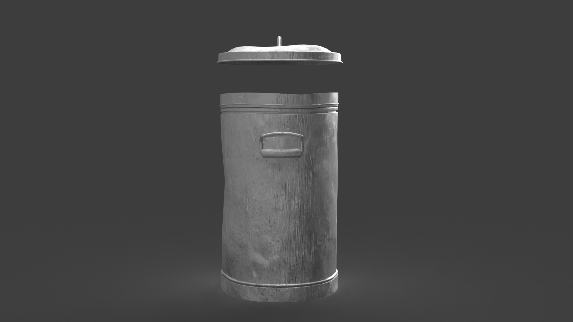 Realistic Trash Can Low-poly 3D model_7