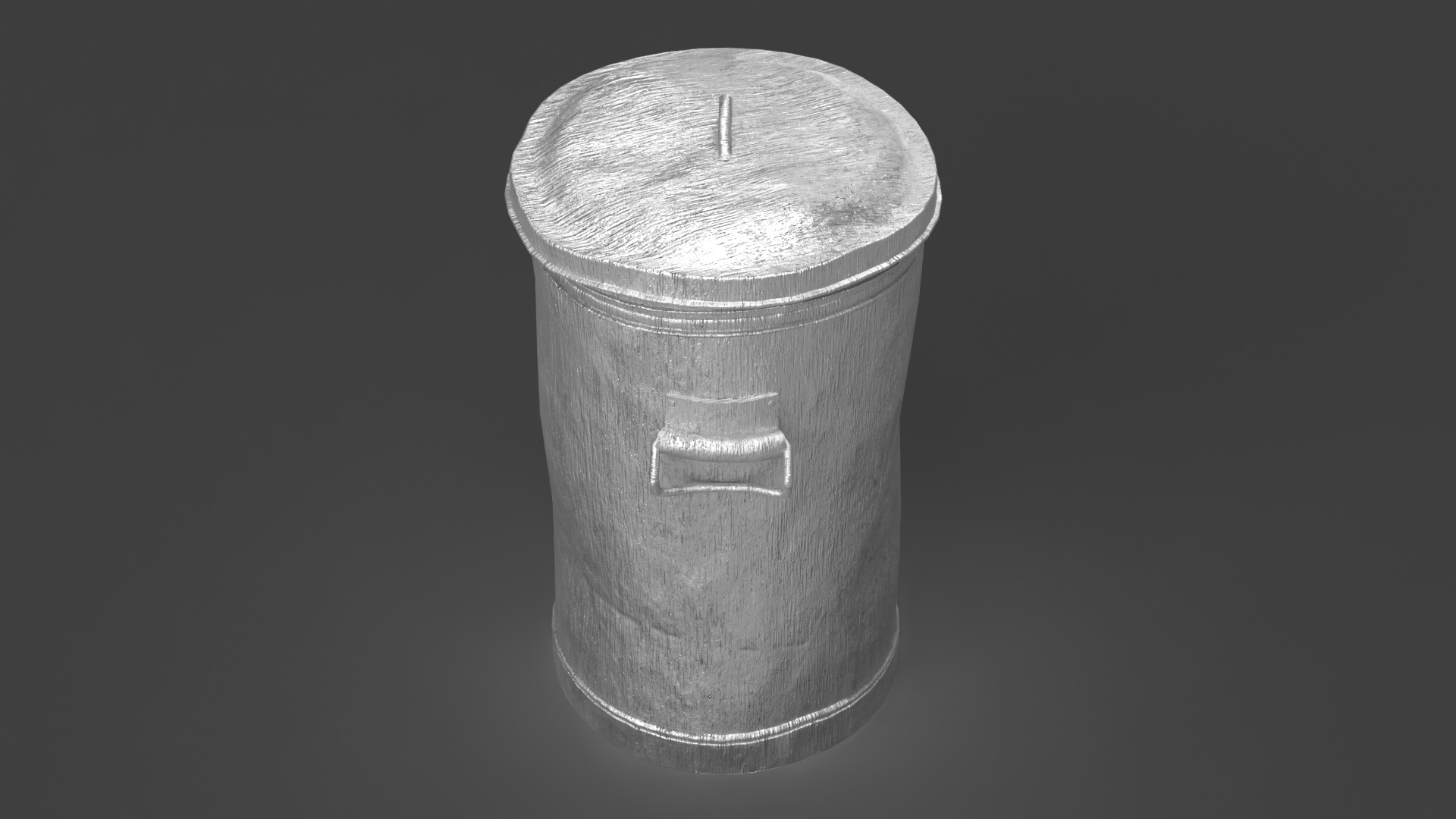 Realistic Trash Can Low-poly 3D model_3