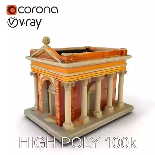 Classical Brick Building Model Pack