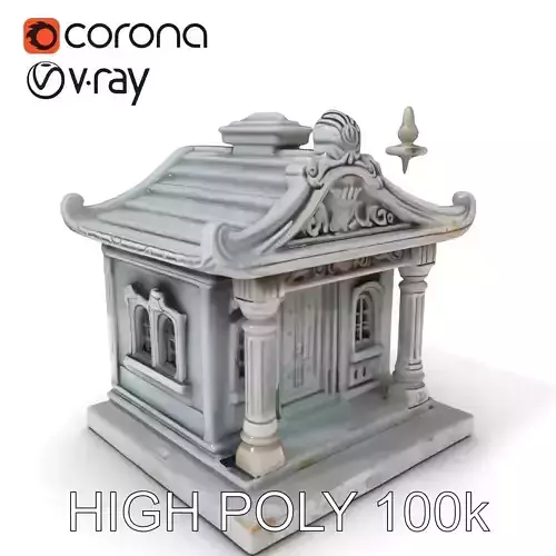 Ornate Pavilion Architectural Model Pack Low-poly 3D model