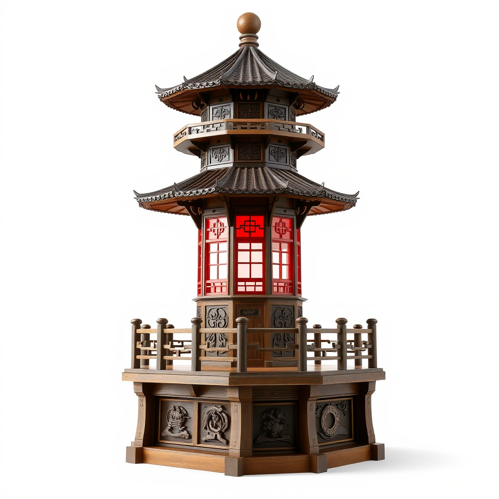 Traditional Pagoda Model Pack for Architectural Visualization Low-poly 3D model_4