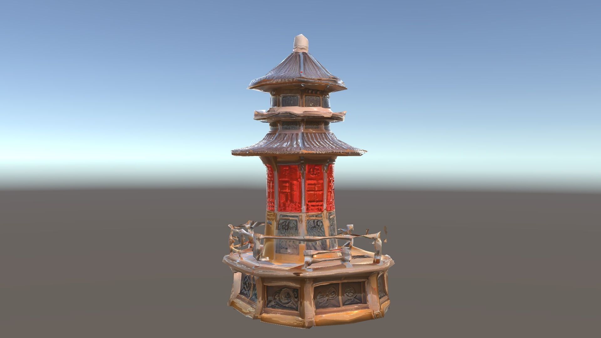 Traditional Pagoda Model Pack for Architectural Visualization Low-poly 3D model_11