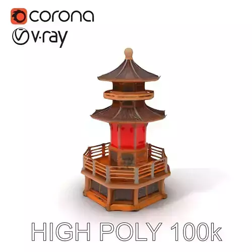 Traditional Pagoda Model Pack for Architectural Visualization Low-poly 3D model Traditional Pagoda Model Pack for Architectural Visualization Low-poly 3D model