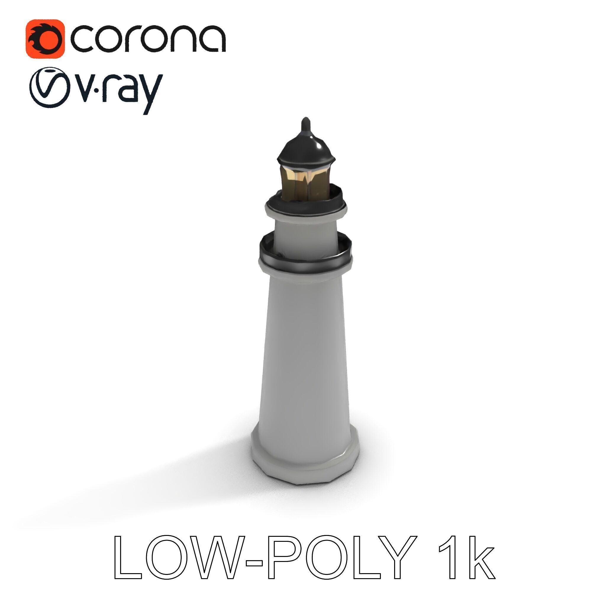 Lighthouse Structure Model Pack Low-poly 3D model_7