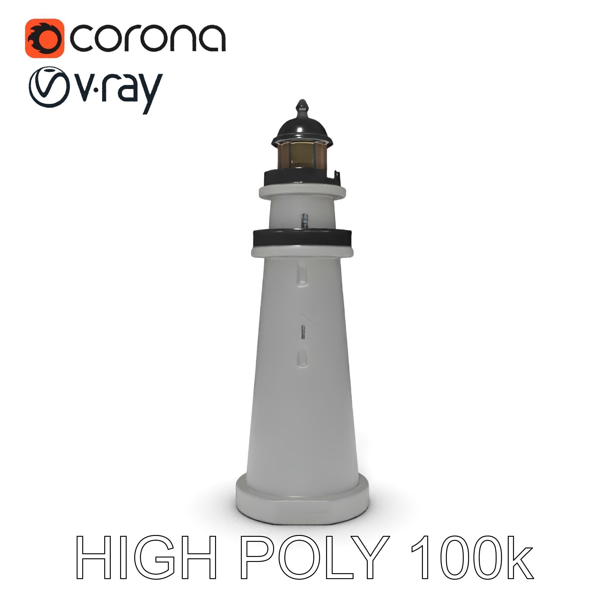 Lighthouse Structure Model Pack Low-poly 3D model_11