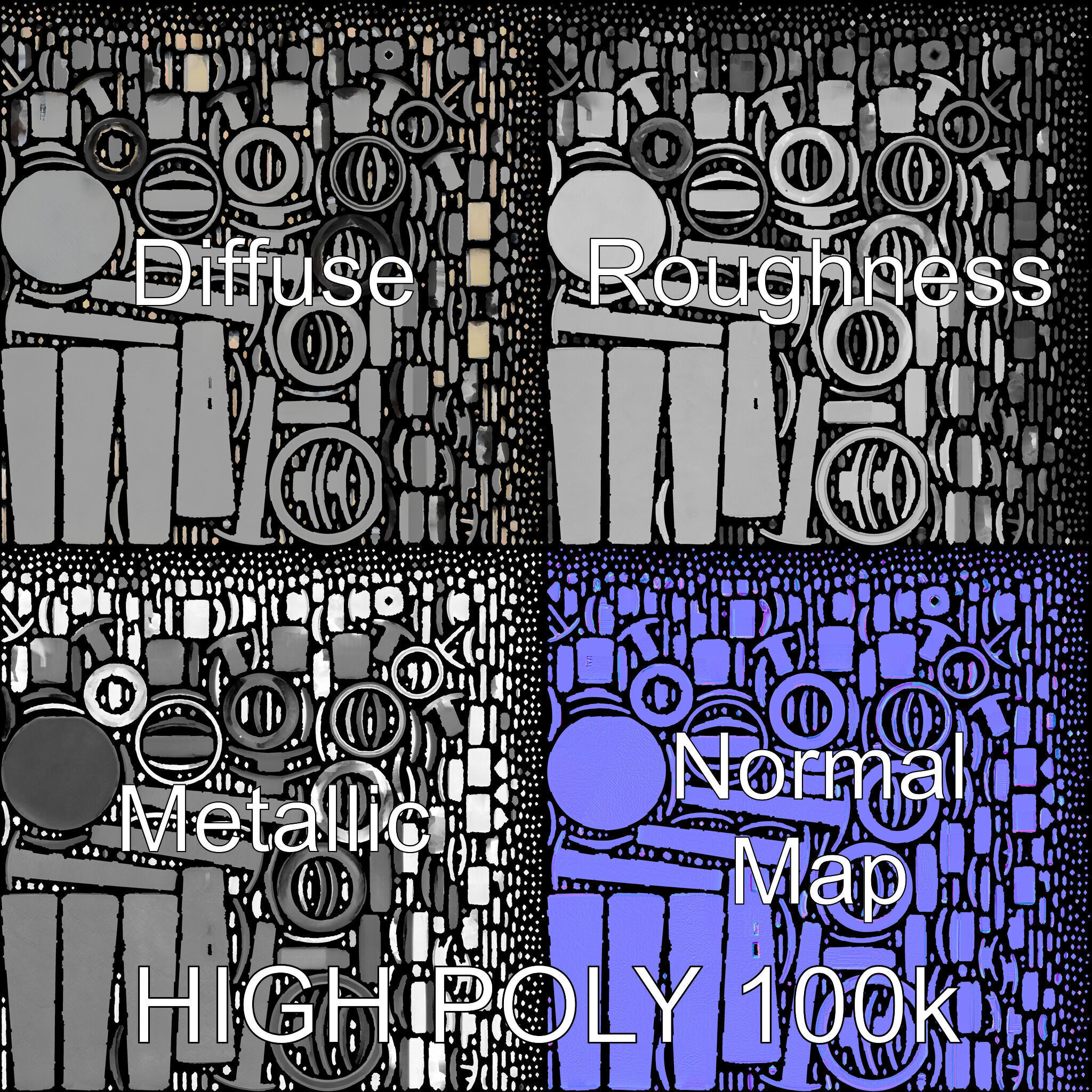 Lighthouse Structure Model Pack Low-poly 3D model_2