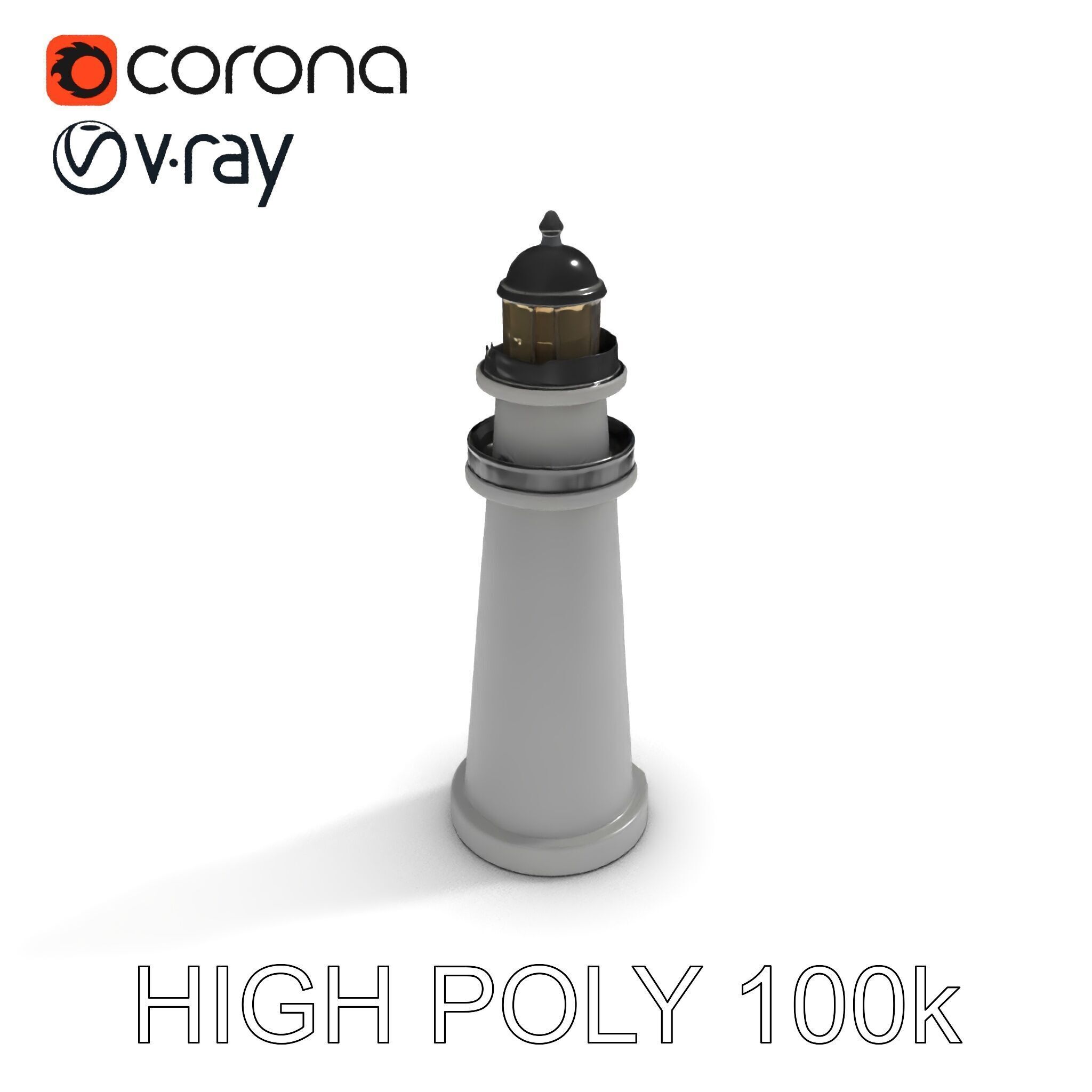 Lighthouse Structure Model Pack Low-poly 3D model_17