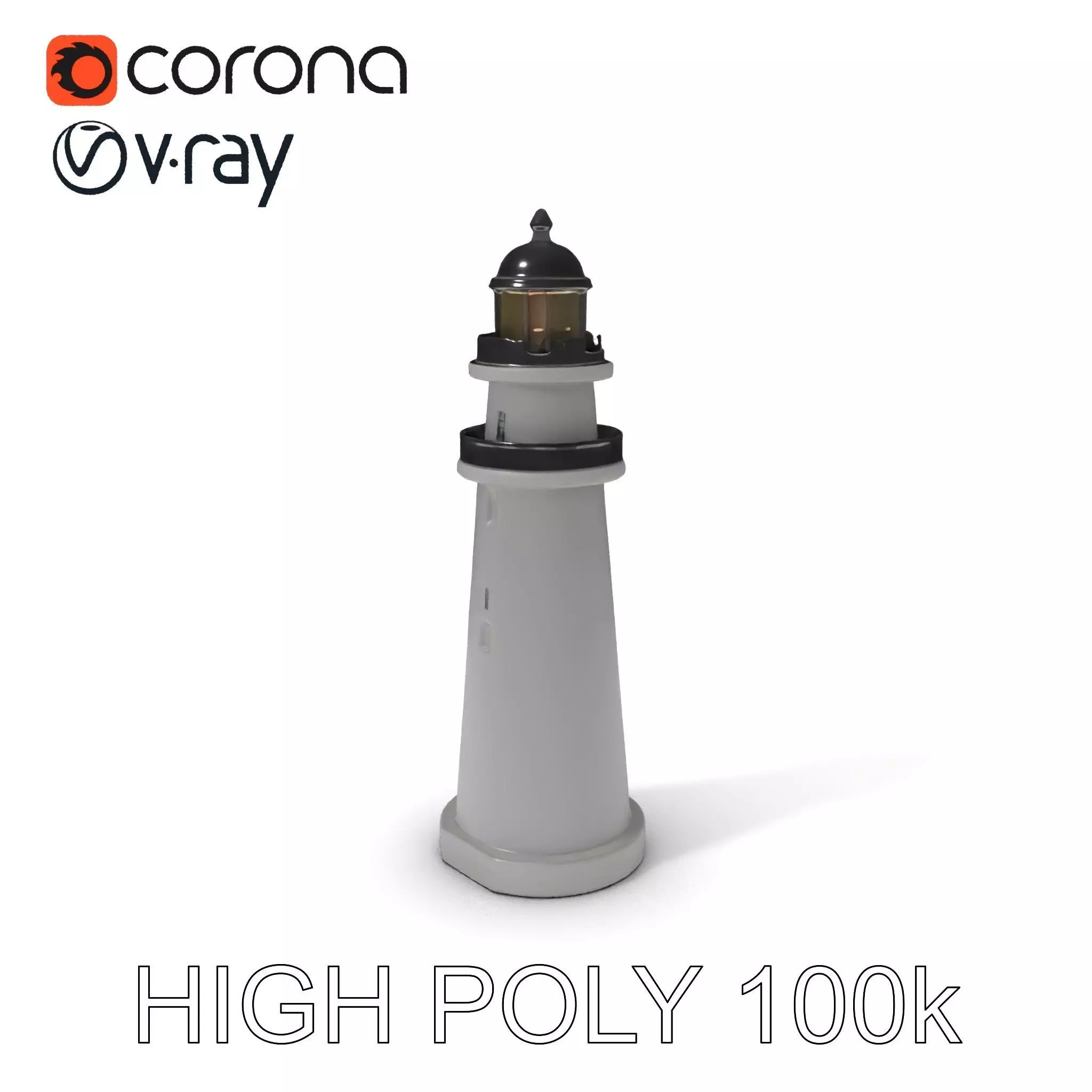 Lighthouse Structure Model Pack Low-poly 3D model_0