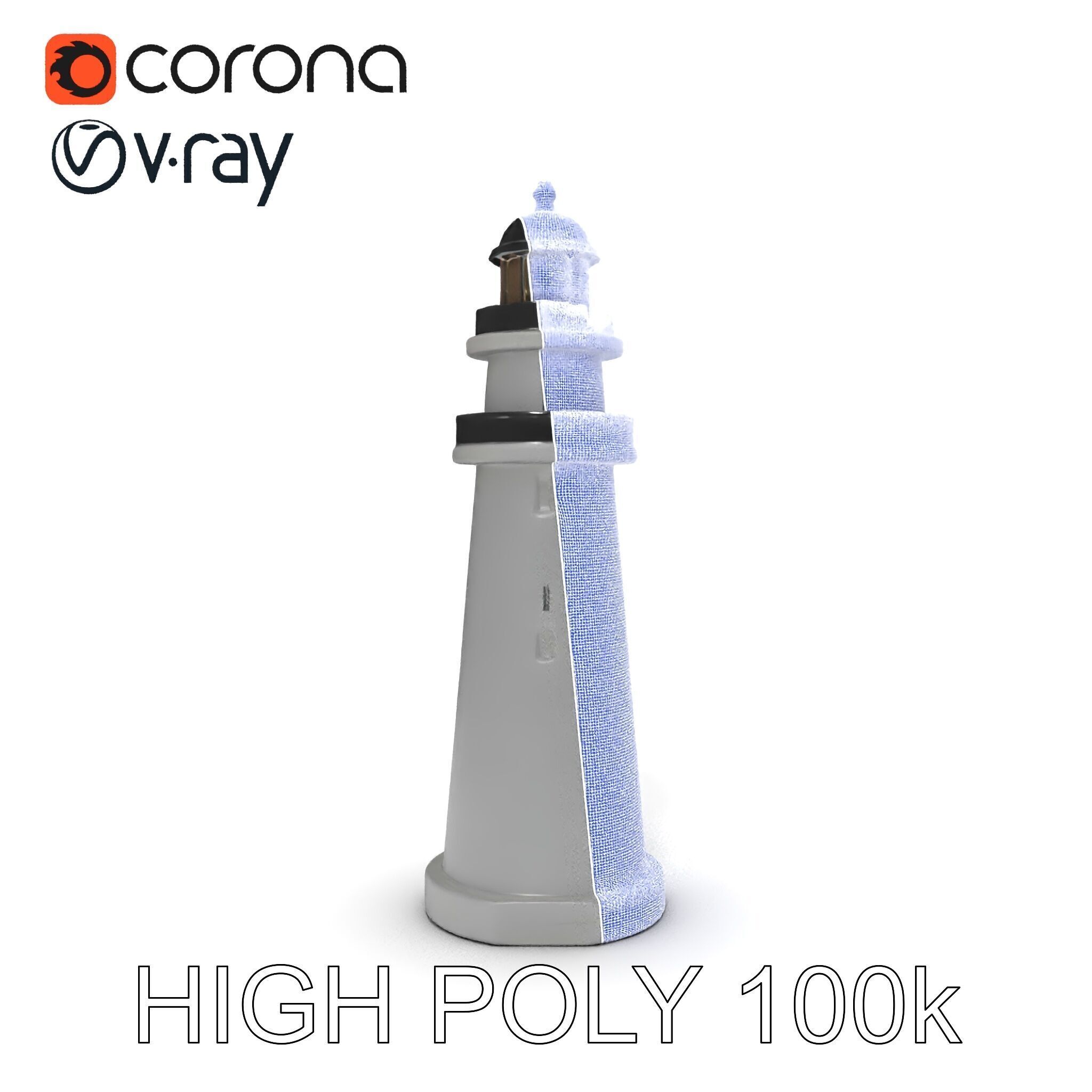 Lighthouse Structure Model Pack Low-poly 3D model_35