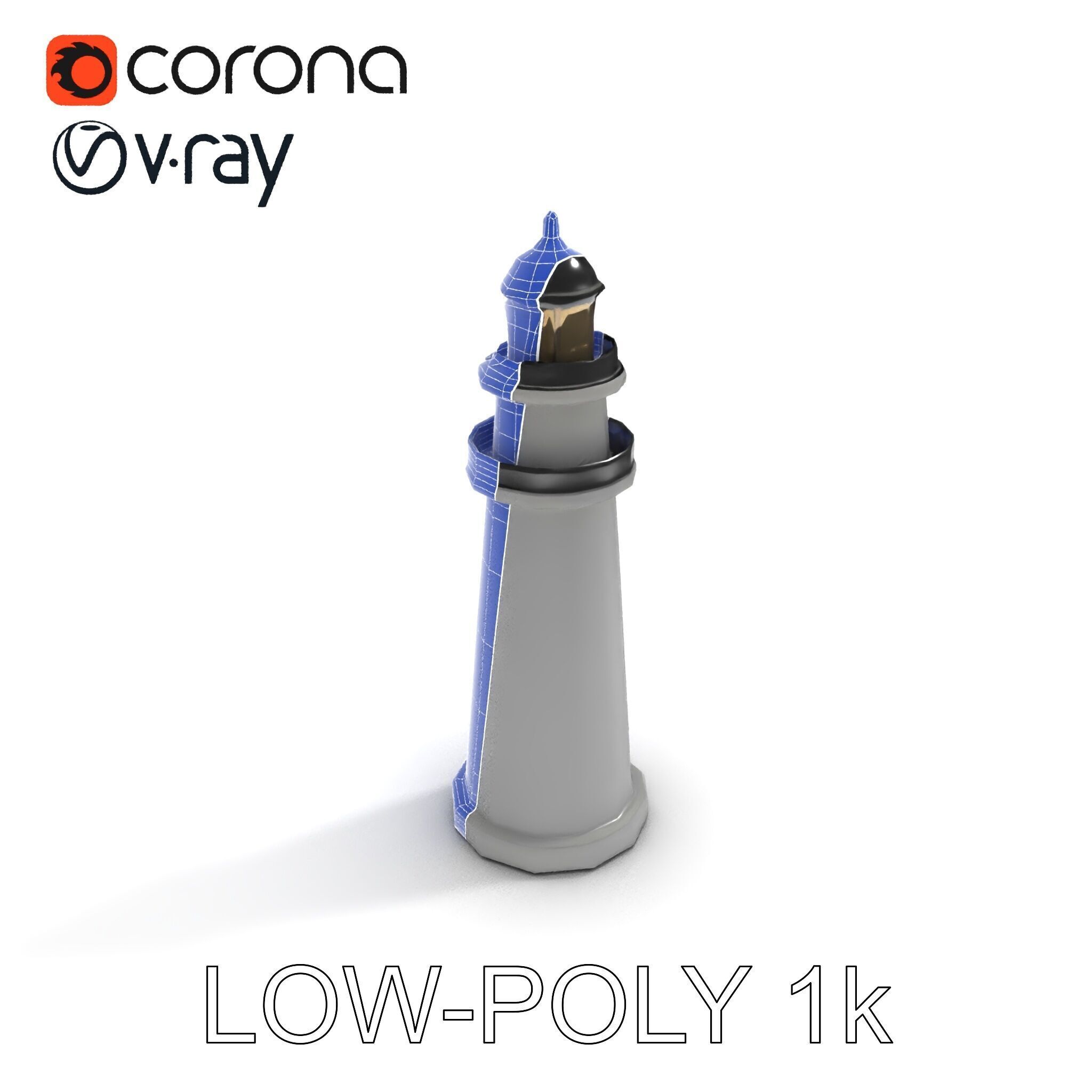 Lighthouse Structure Model Pack Low-poly 3D model_29