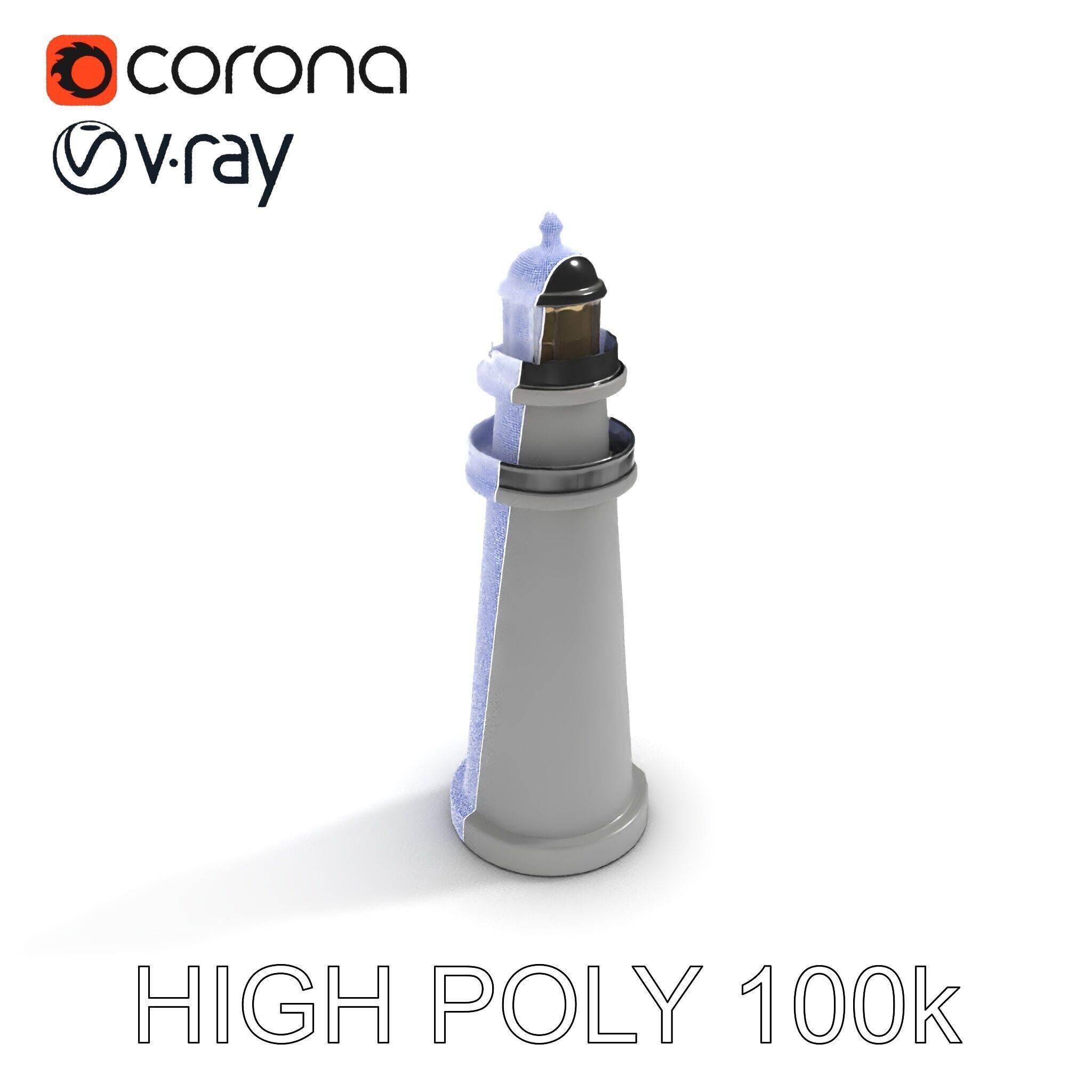 Lighthouse Structure Model Pack Low-poly 3D model_25