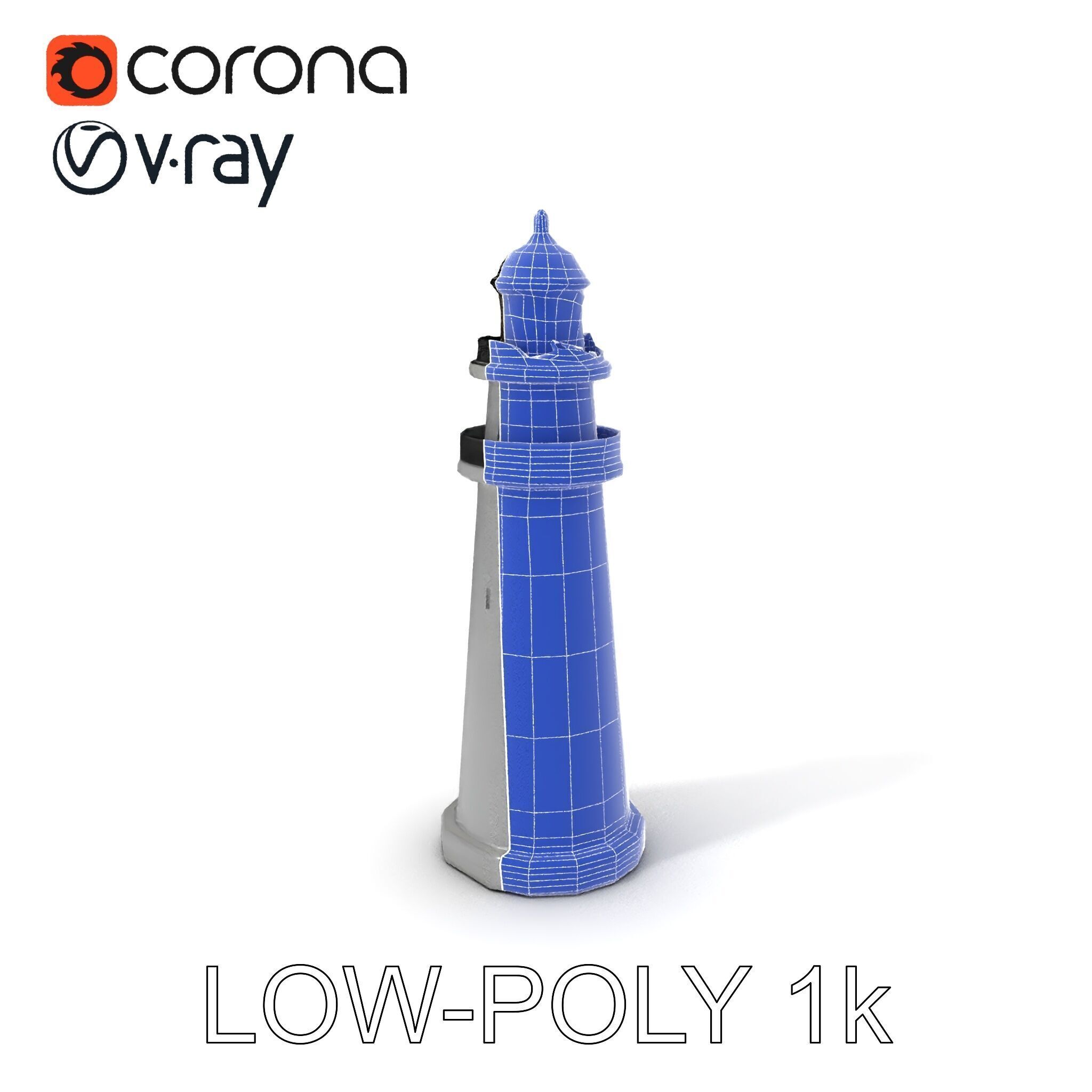 Lighthouse Structure Model Pack Low-poly 3D model_27