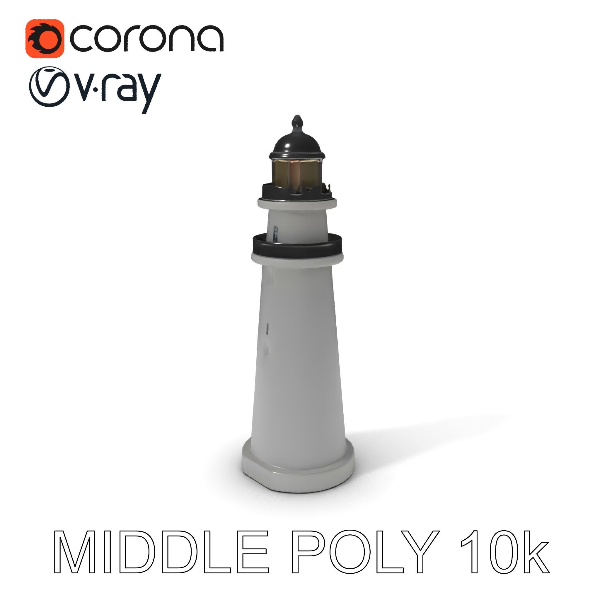 Lighthouse Structure Model Pack Low-poly 3D model_9