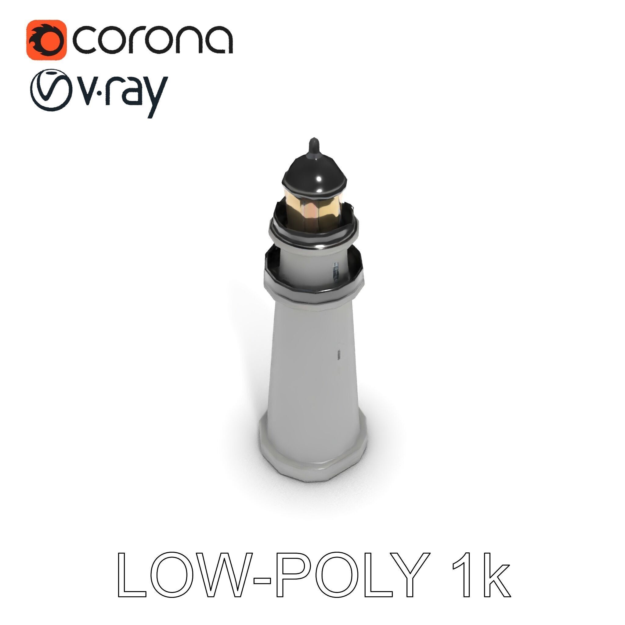 Lighthouse Structure Model Pack Low-poly 3D model_21