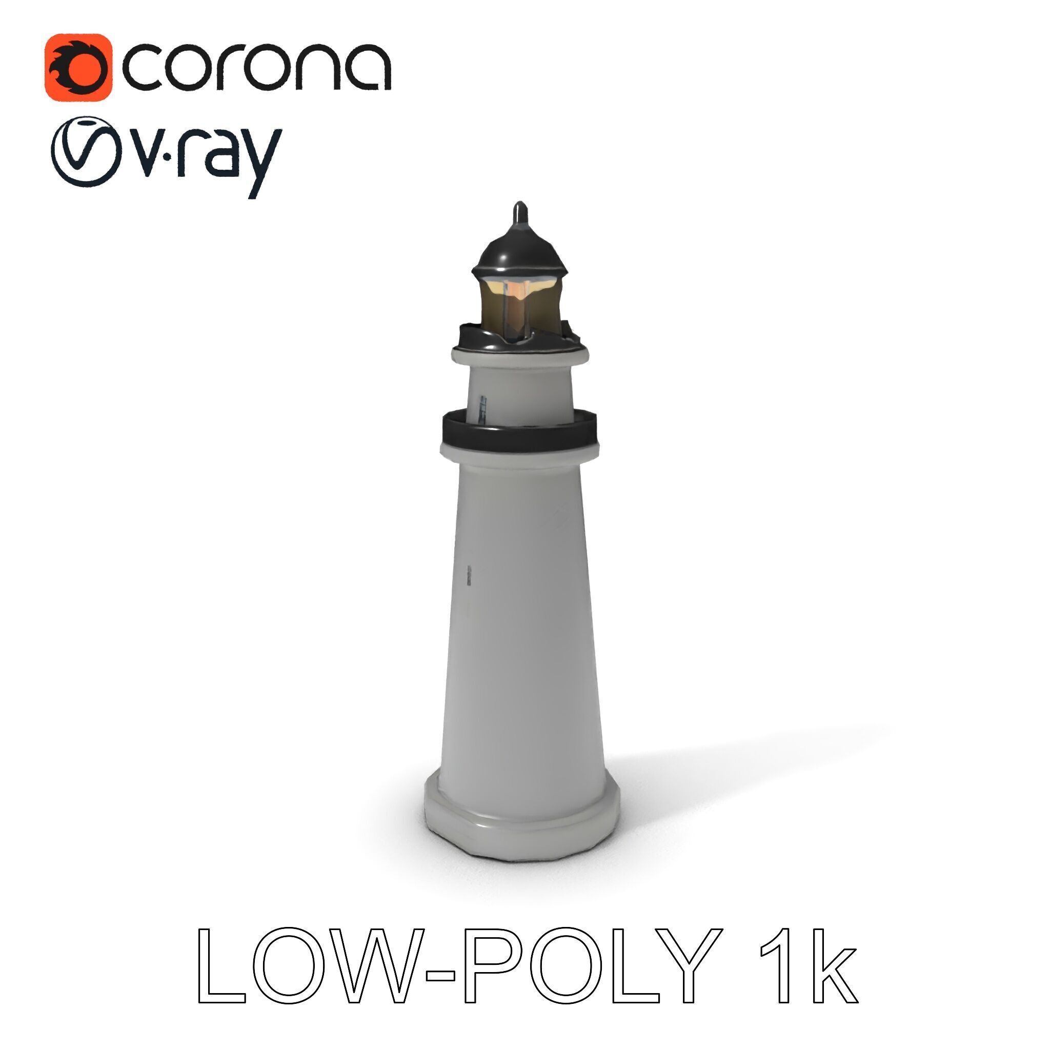 Lighthouse Structure Model Pack Low-poly 3D model_13