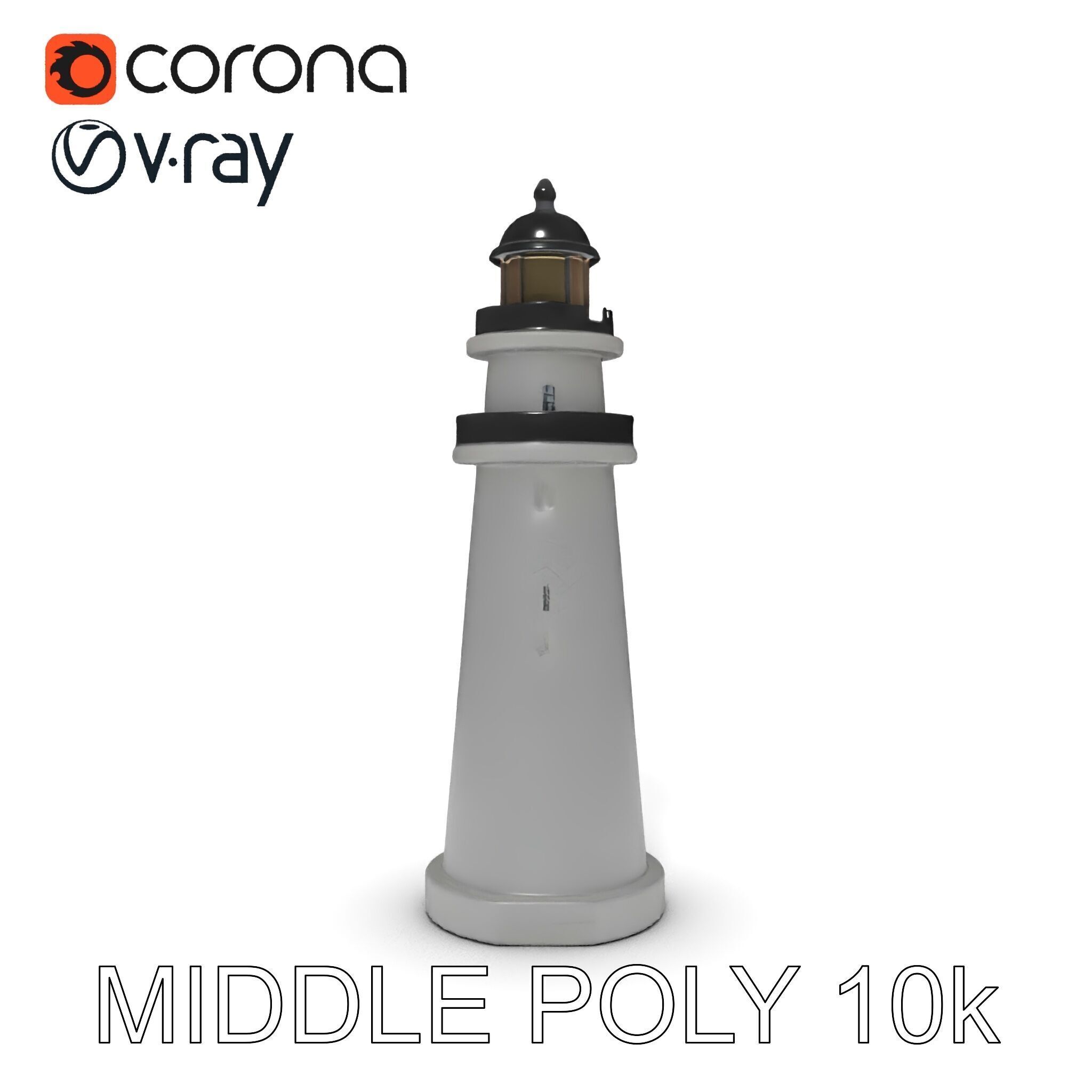 Lighthouse Structure Model Pack Low-poly 3D model_6
