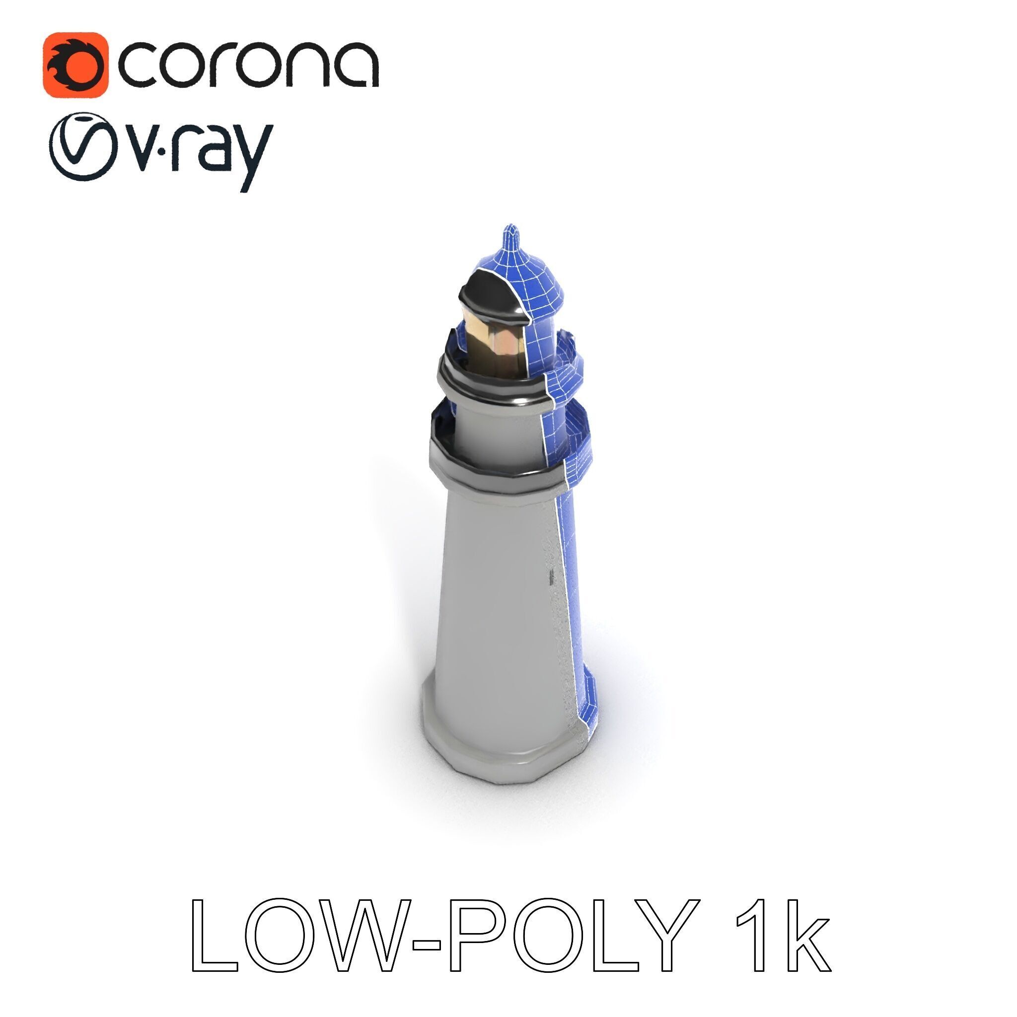 Lighthouse Structure Model Pack Low-poly 3D model_24