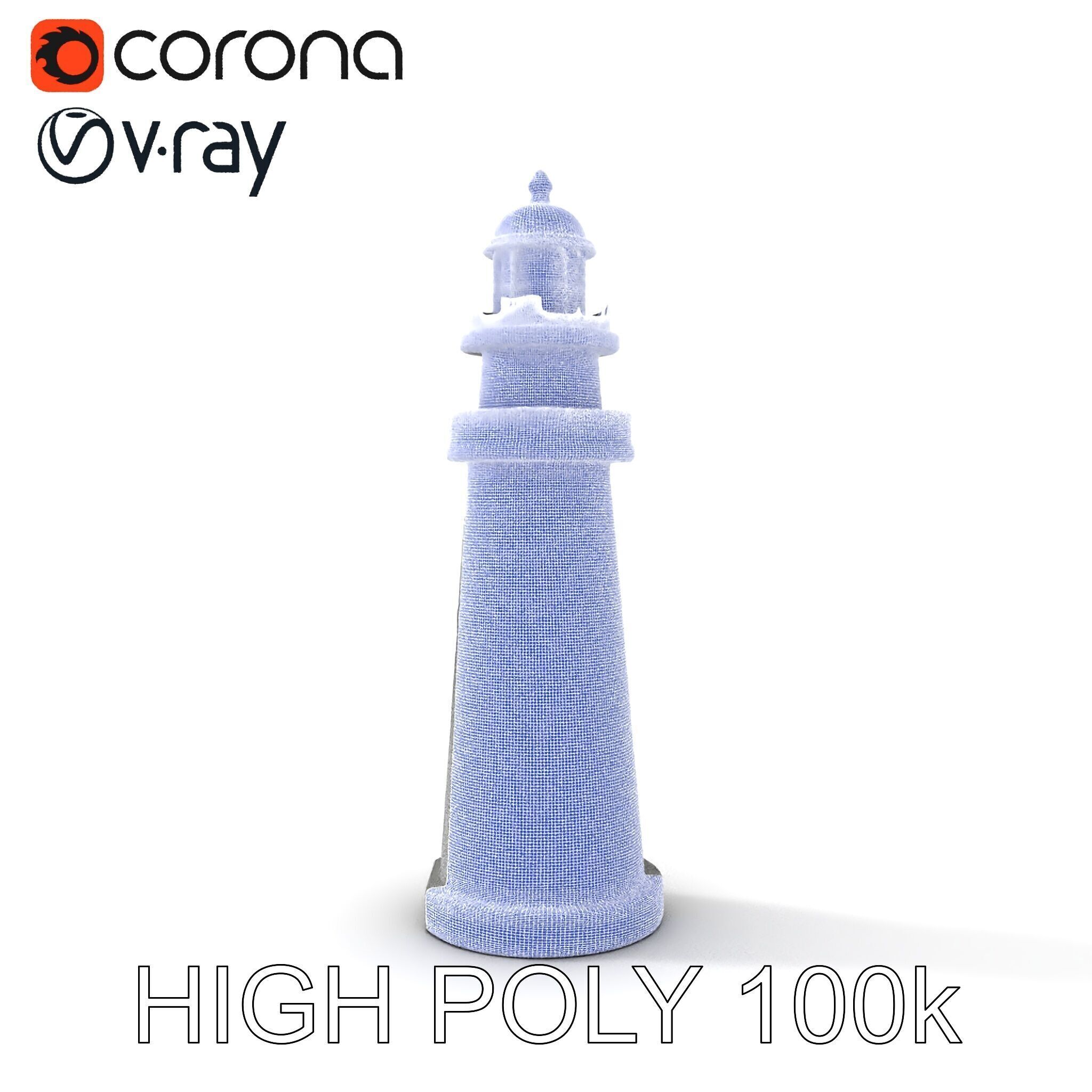 Lighthouse Structure Model Pack Low-poly 3D model_14