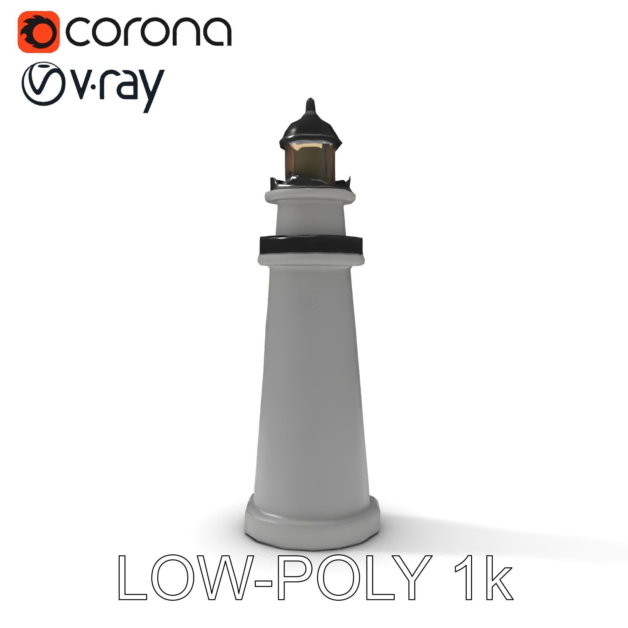 Lighthouse Structure Model Pack Low-poly 3D model_16