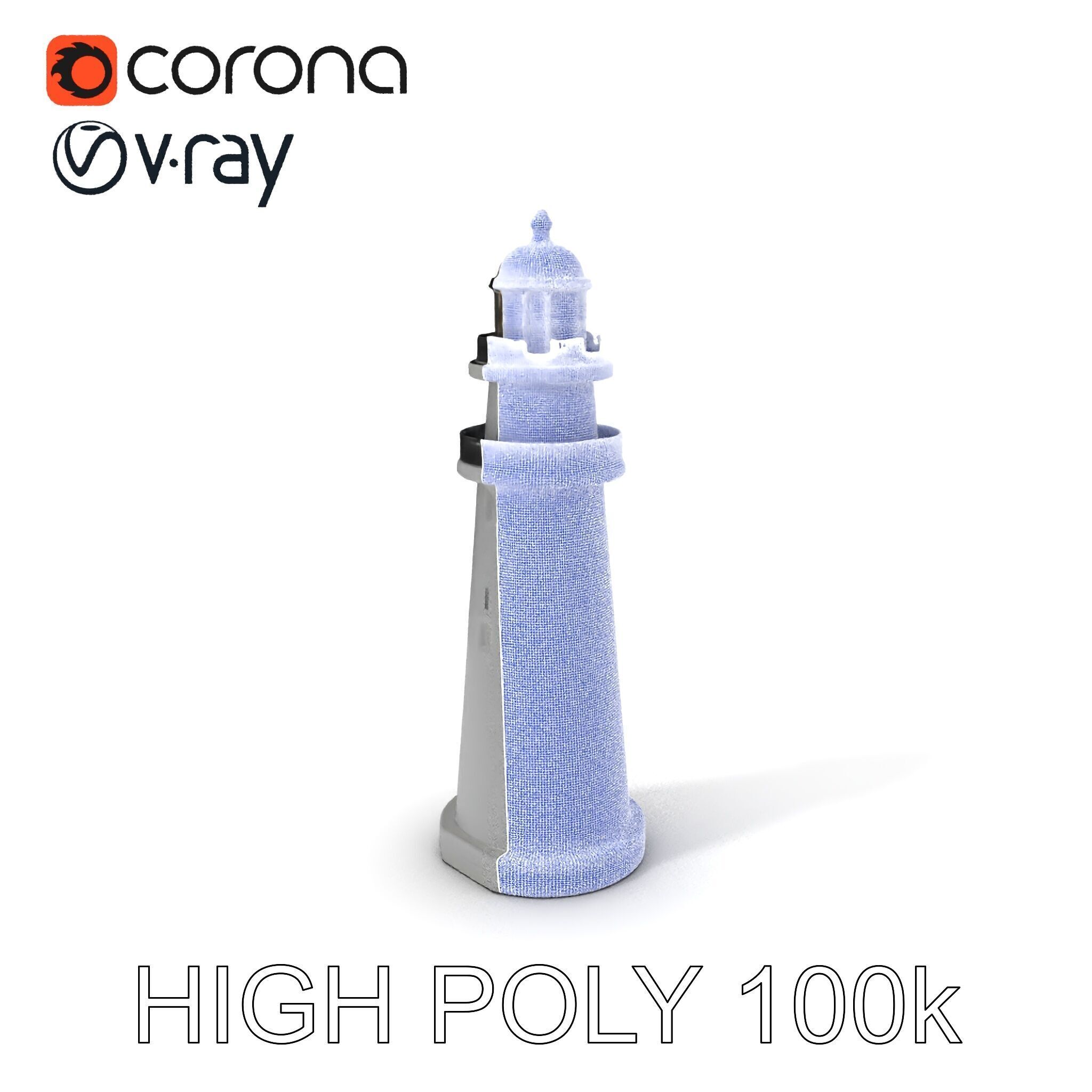 Lighthouse Structure Model Pack Low-poly 3D model_3