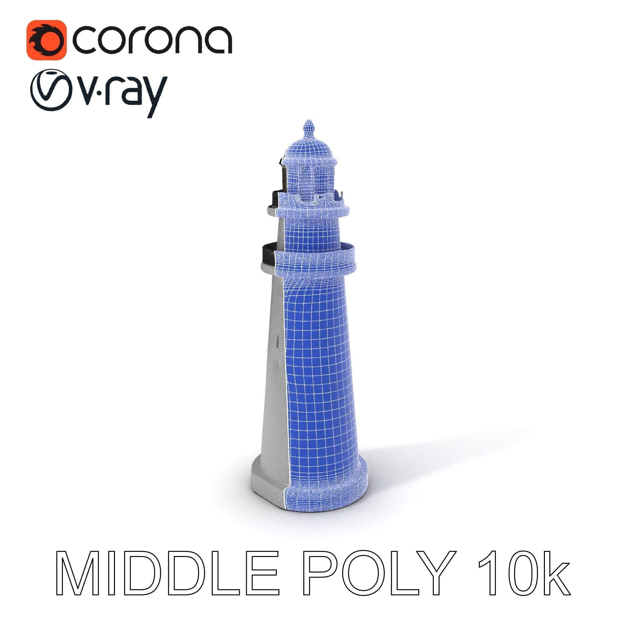 Lighthouse Structure Model Pack Low-poly 3D model_12