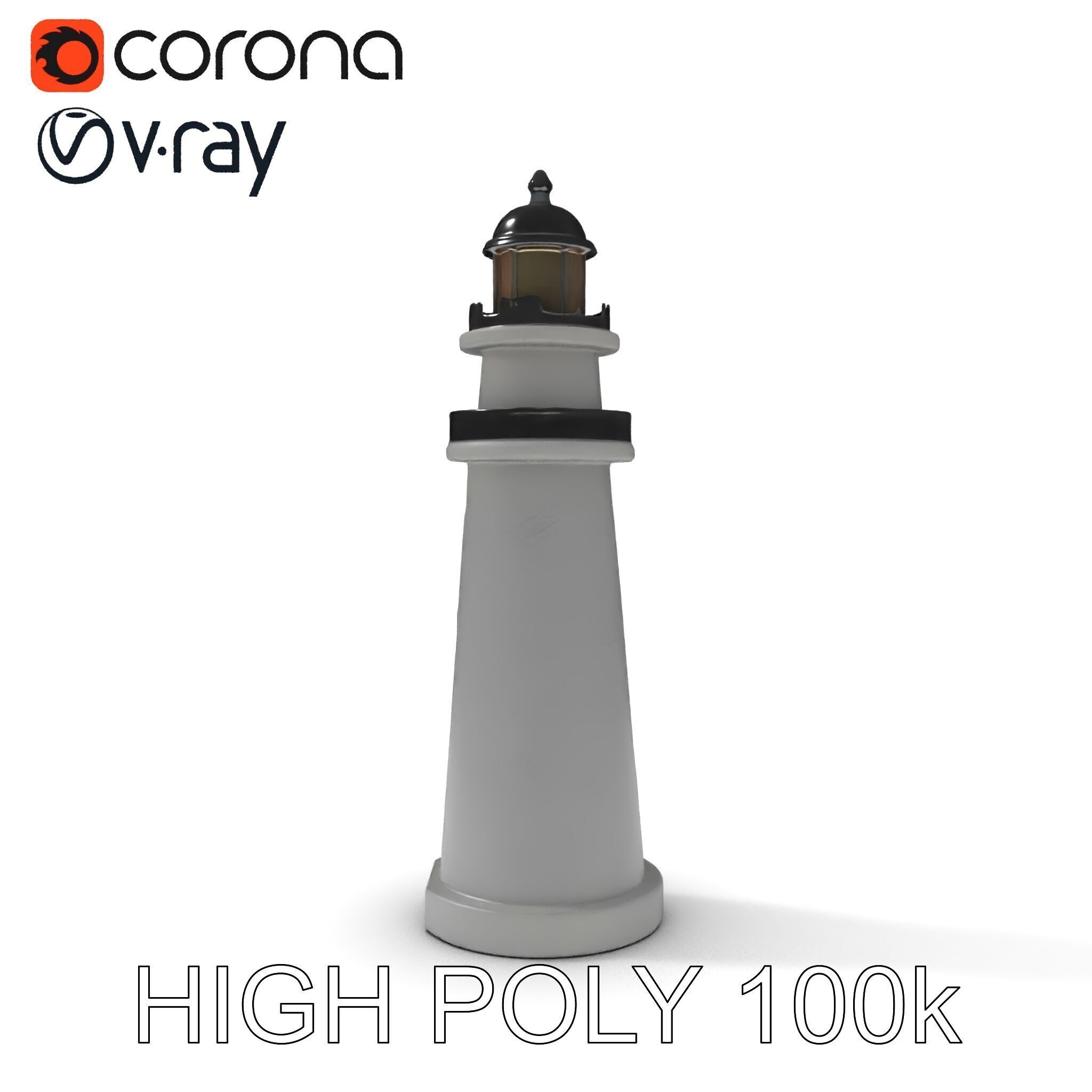 Lighthouse Structure Model Pack Low-poly 3D model_30