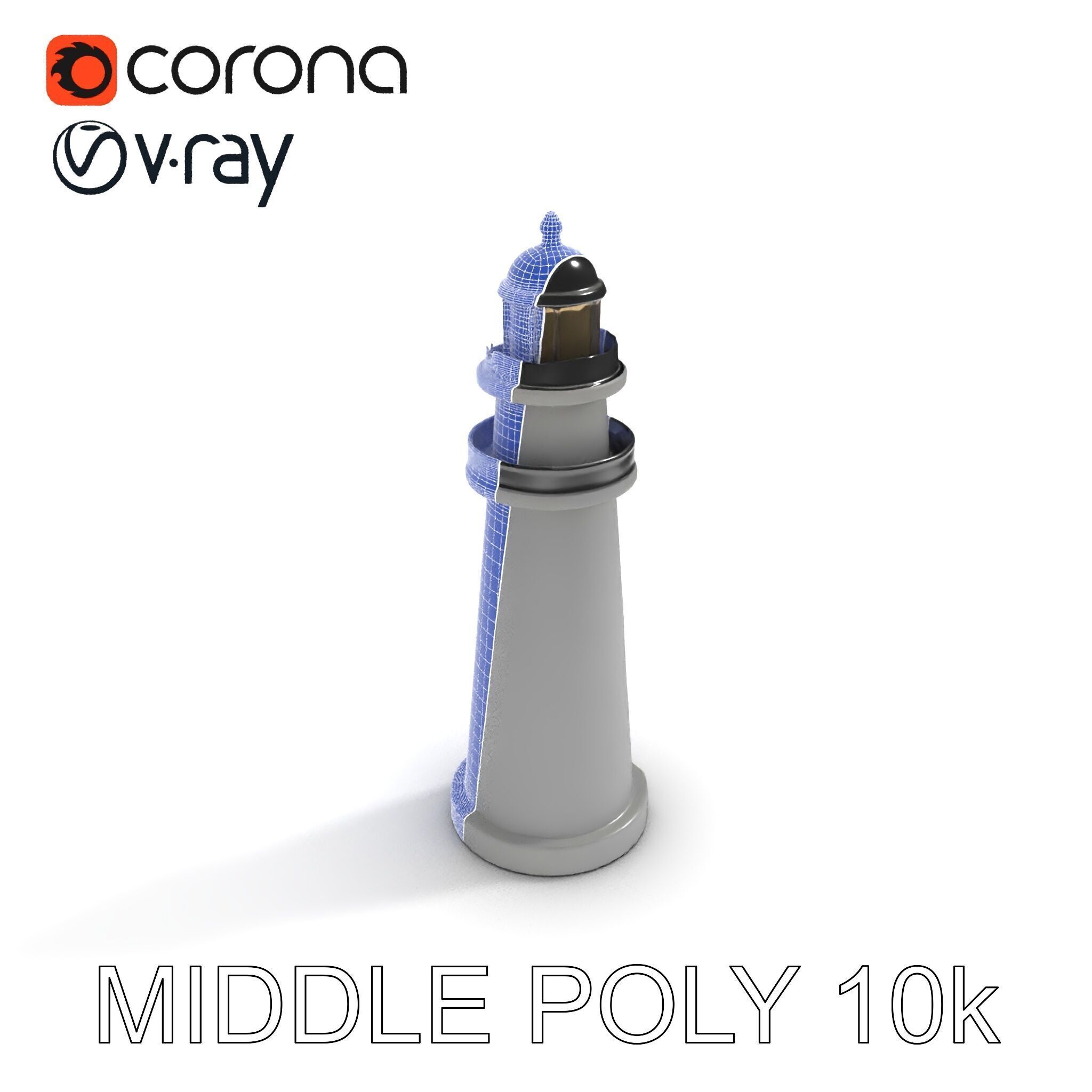 Lighthouse Structure Model Pack Low-poly 3D model_33
