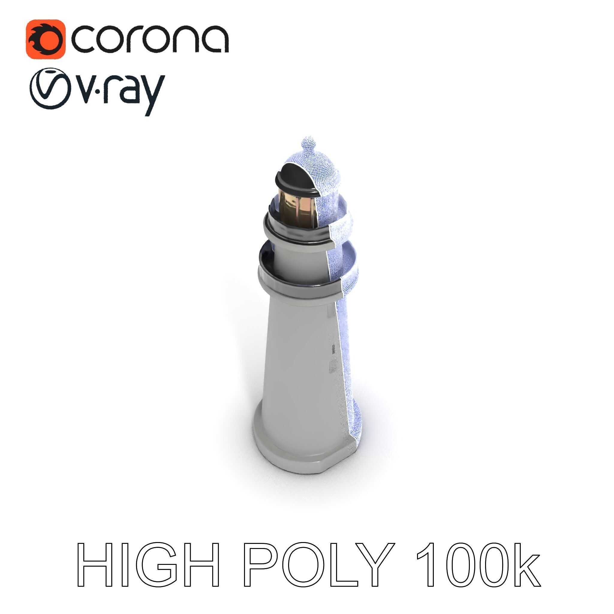 Lighthouse Structure Model Pack Low-poly 3D model_8