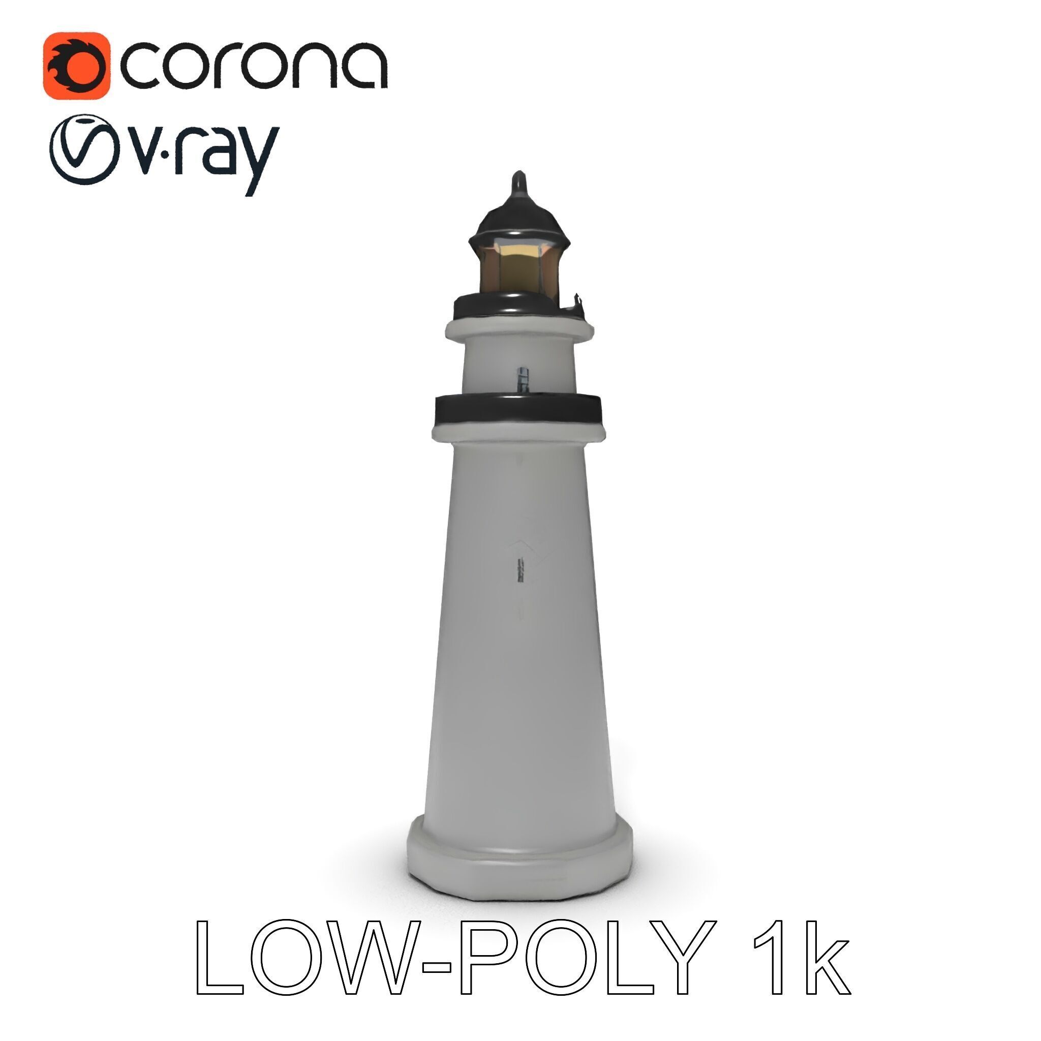 Lighthouse Structure Model Pack Low-poly 3D model_10