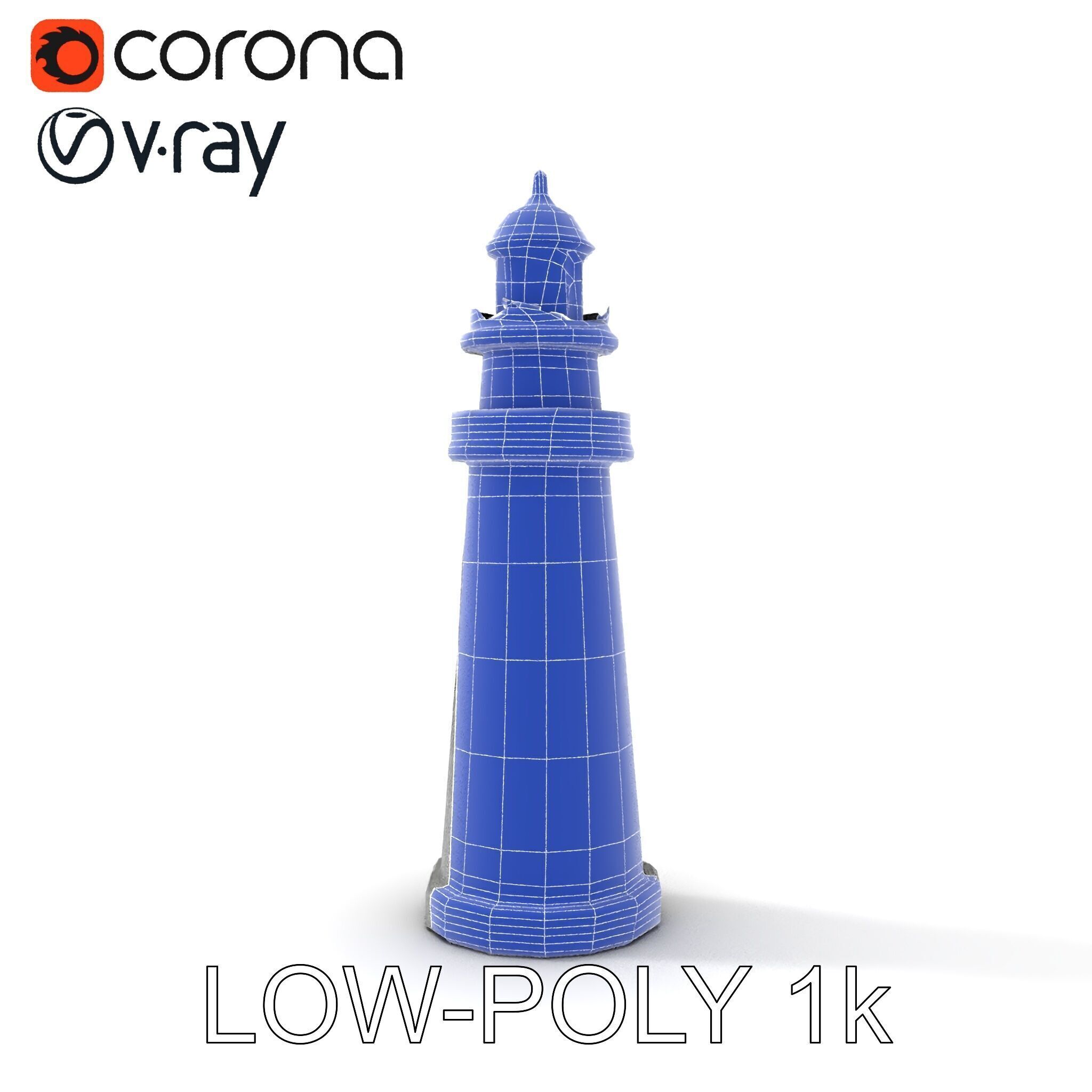 Lighthouse Structure Model Pack Low-poly 3D model_34