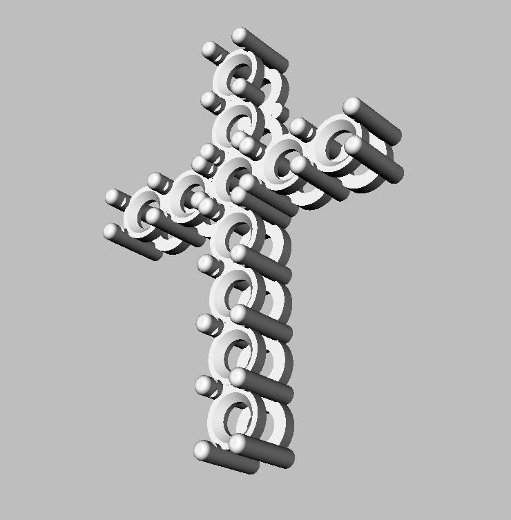 Gemstone or Diamond Crosses - 3 Sizes 3D Model Collection_15