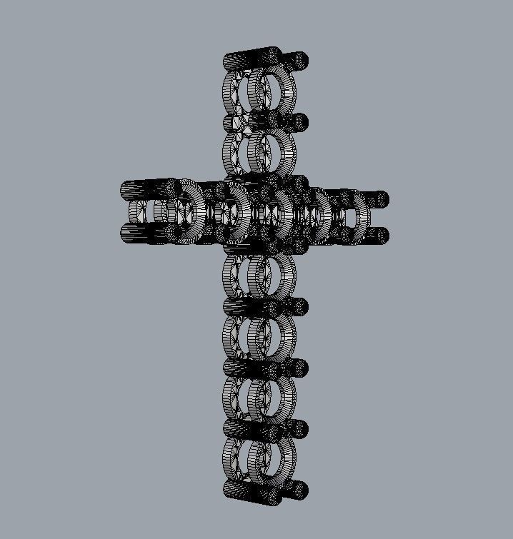 Gemstone or Diamond Crosses - 3 Sizes 3D Model Collection_16