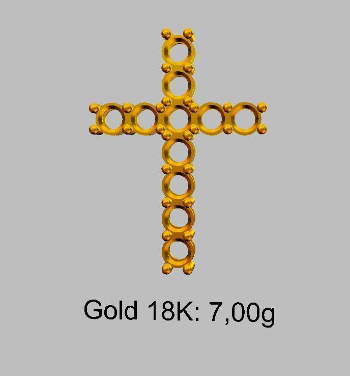 Gemstone or Diamond Crosses - 3 Sizes 3D Model Collection_19