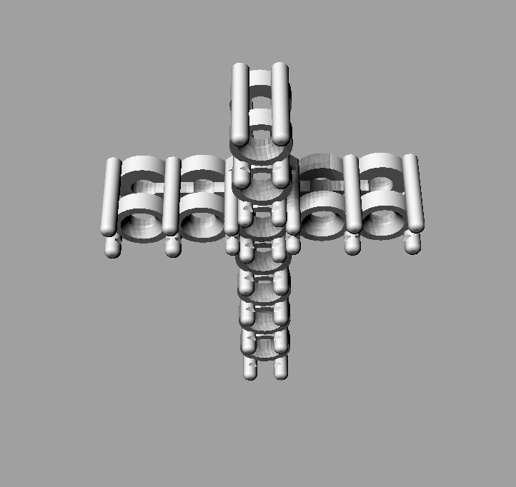 Gemstone or Diamond Crosses - 3 Sizes 3D Model Collection_8