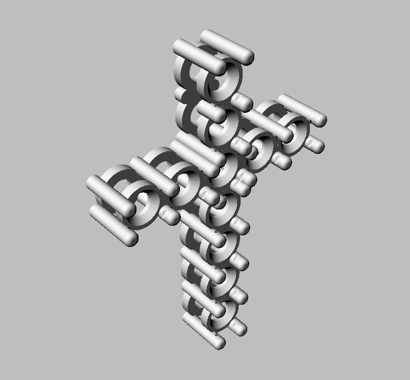 Gemstone or Diamond Crosses - 3 Sizes 3D Model Collection_14